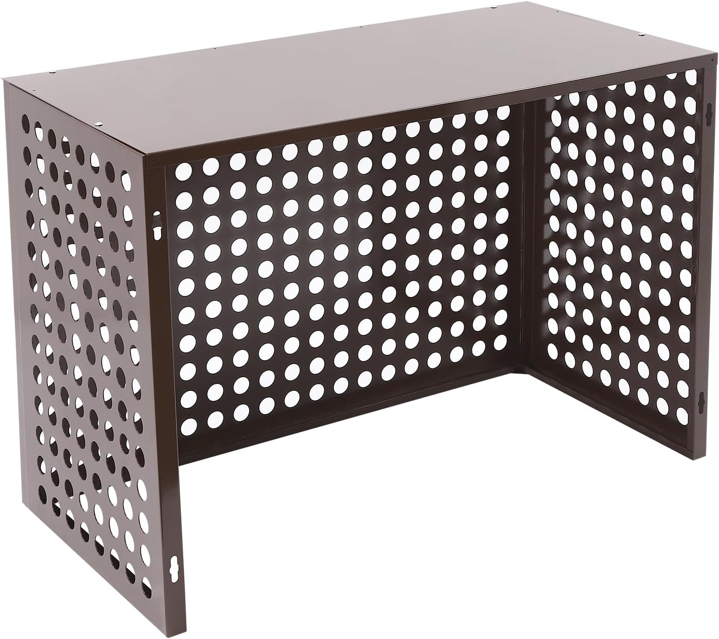 Air Conditioner Fence,Metal Composter Bin Liberty Circle Privacy Screens Fence Panels for A/C Conditioning & Trash Can Enclosure Pool Equipment Enclosure Panels (Coffee, 39.37 * 19.69 * 27.56in)
