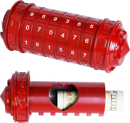 Miniatura 7 de Da Vinci Code Numeric Cryptex Caja de Rompecabezas de Dinero para Regalo en Efectivo, Caja de Joyería con Compartimento Oculto, Regalo Único de
