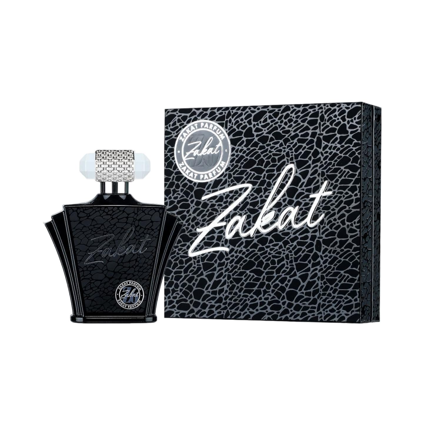 Zakat z6 Luxury Perfume, Black Crystal Bottle with Silver Cap, for men 100ml (3.4OZ) NY street