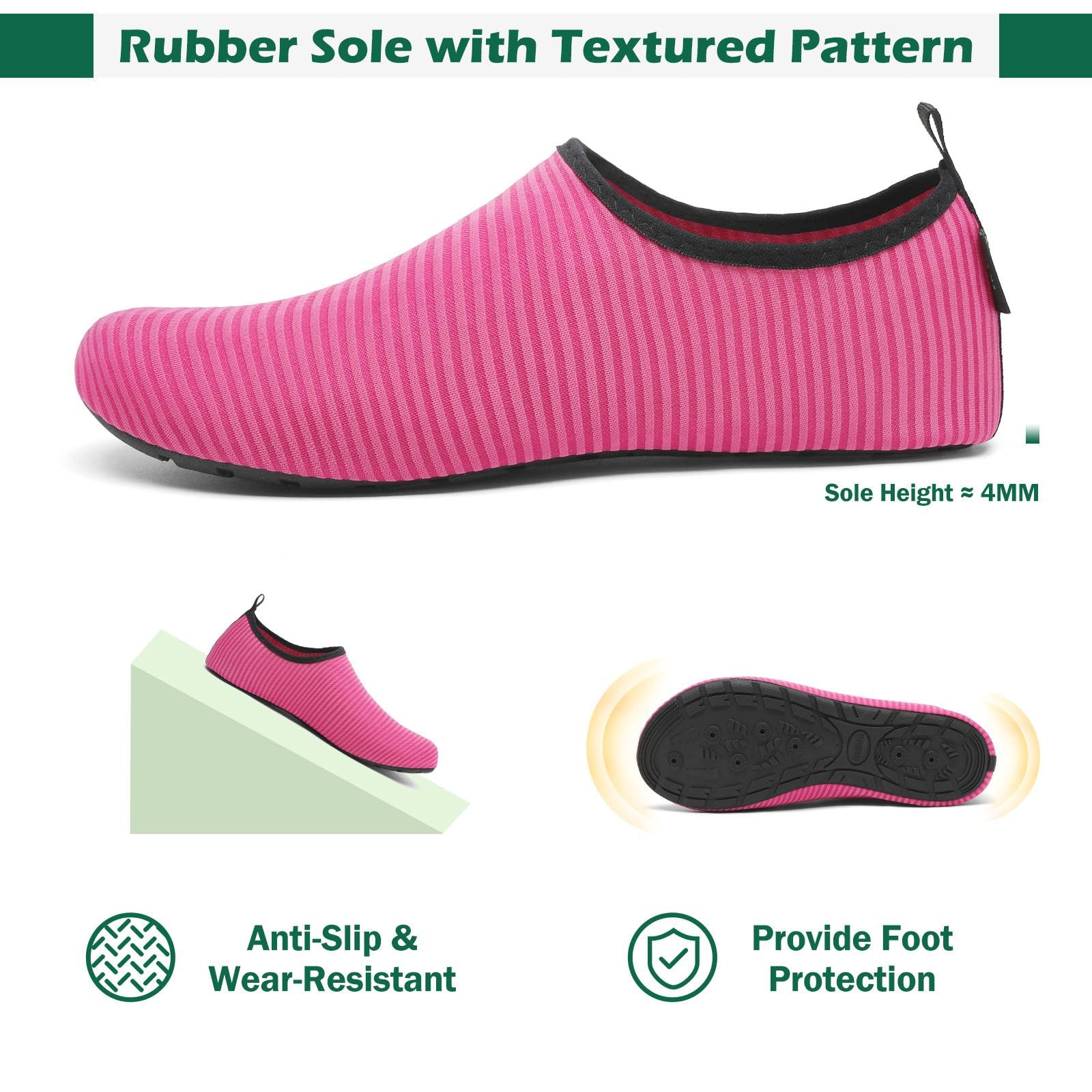 Saguaro Scarpe da Scoglio Asciugatura Rapida con 7 Fori di Drenaggio per Donna Uomo Gr.36-47