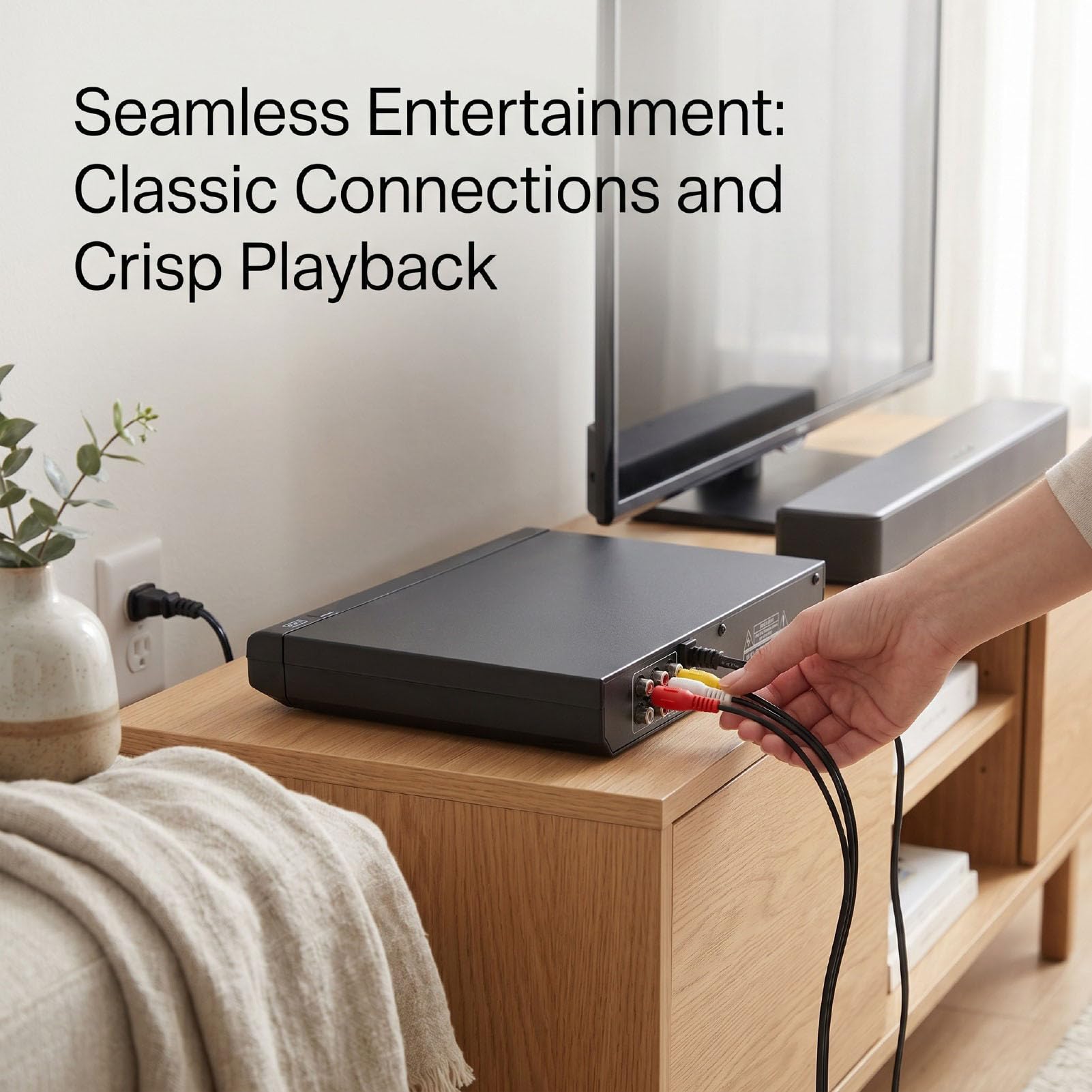 Reproductor de DVD para Todas Las Regiones, Compacto HD 1080P con Salida AV, Pantalla LED, USB, Compatible con Formato PAL NTSC para Cine en Casa, Viajes, TV (Enchufe de la UE)