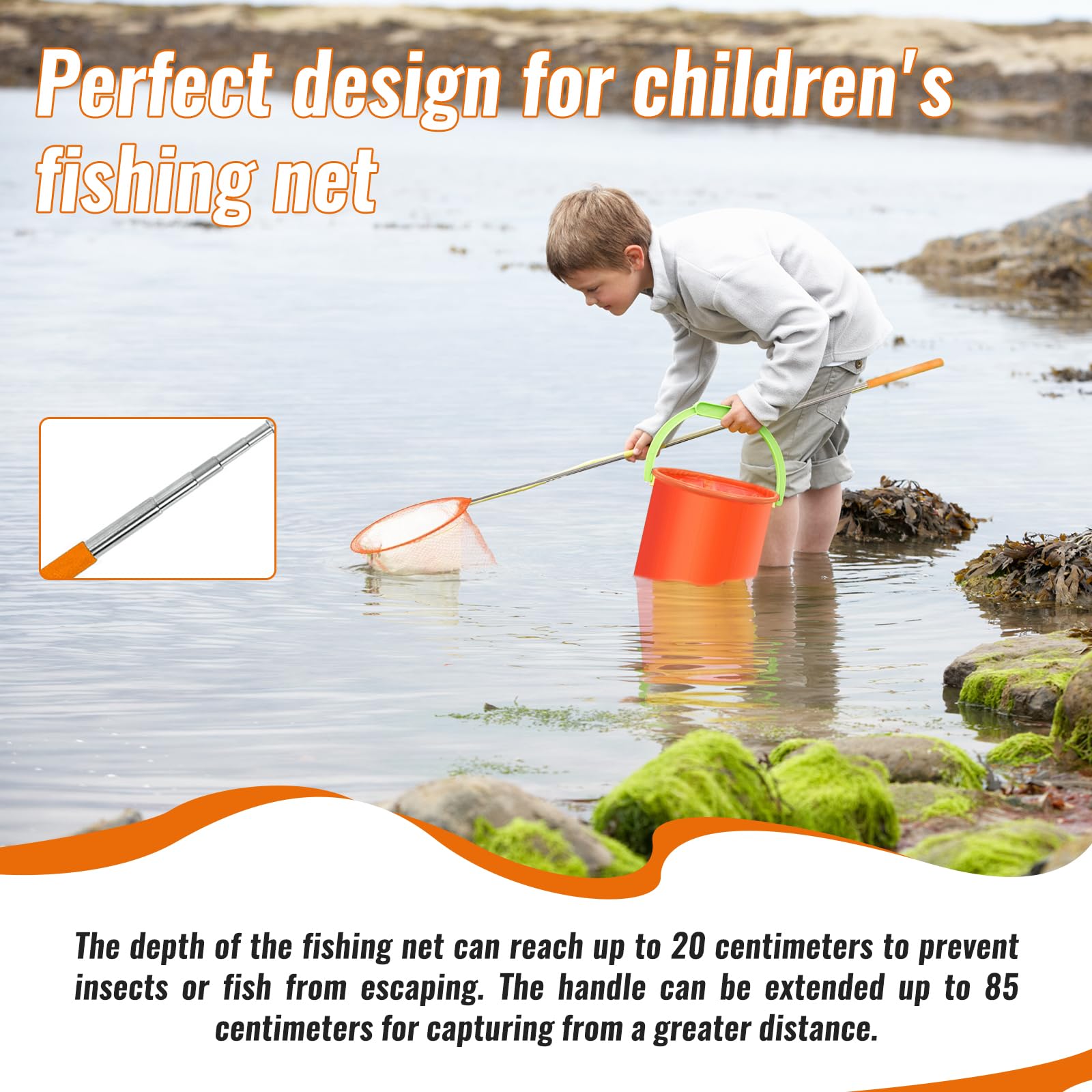 4 Pièces Filet À Papillon Enfant,Filets Télescopiques À Papillons Seaux Pliables Filet Papillon Epuisette Peche Enfant Enfants Filet Pêche Extensible Insectes Filets pour Catching Insects Fishing Play