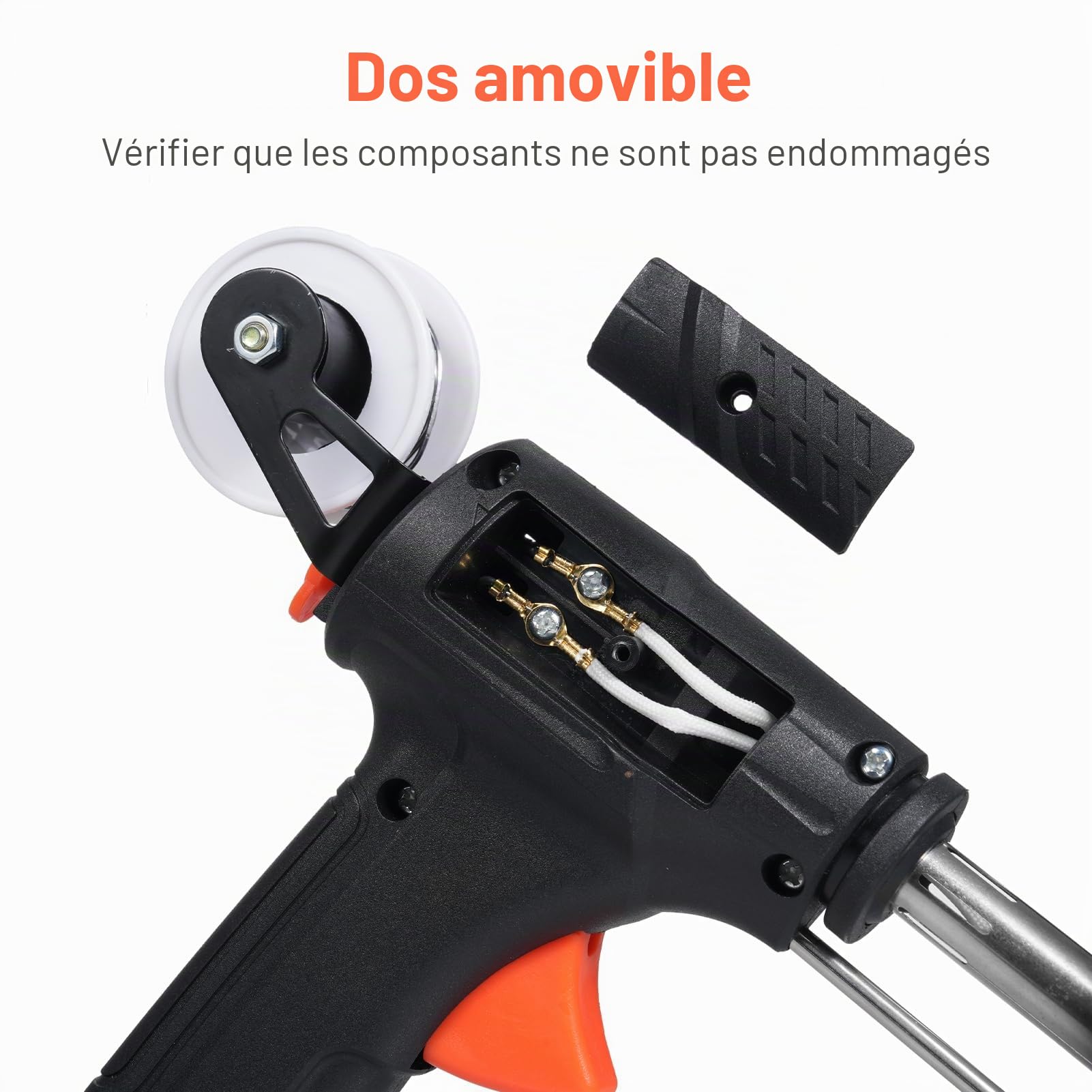 Pistolet à souder,60 W souder etain Pistolet avec fil de soudage,Pistolet à souder portatif semi-automatique pour le soudage de circuits imprimés, la maintenance électrique et le bricolage