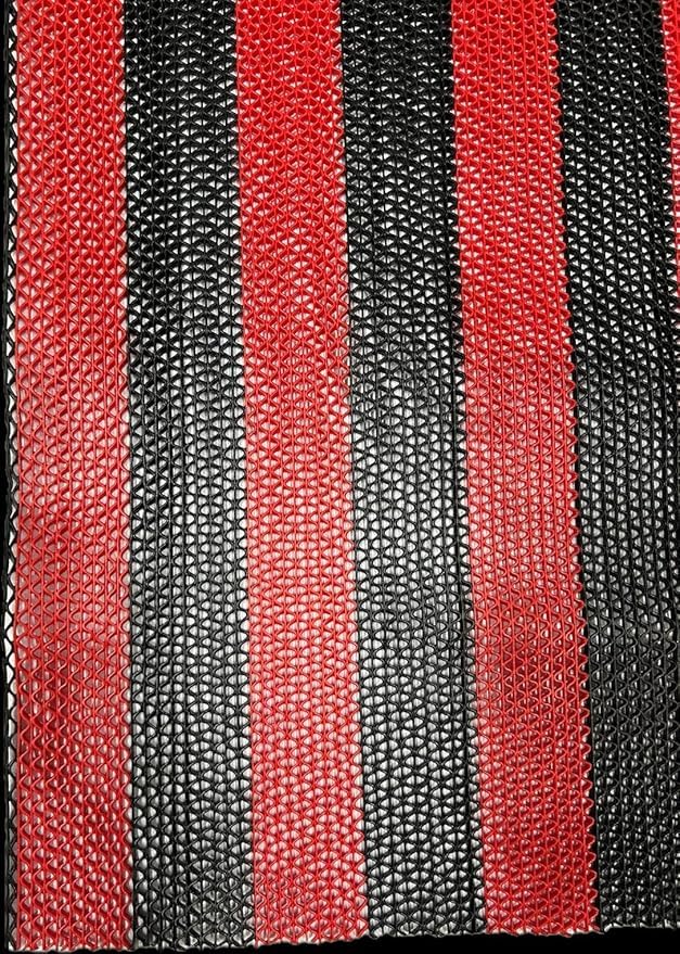 Image of Double Colour Anti Skid & Multipurpose /Bathroom Mat /Shower Mat /Carpet /Rugs /Rainmat /Swimming Pool Mat|Waterproof Doormat for Indoor /Outdoor Home Office Entrance| (Black-Red, 2x2Ft)
