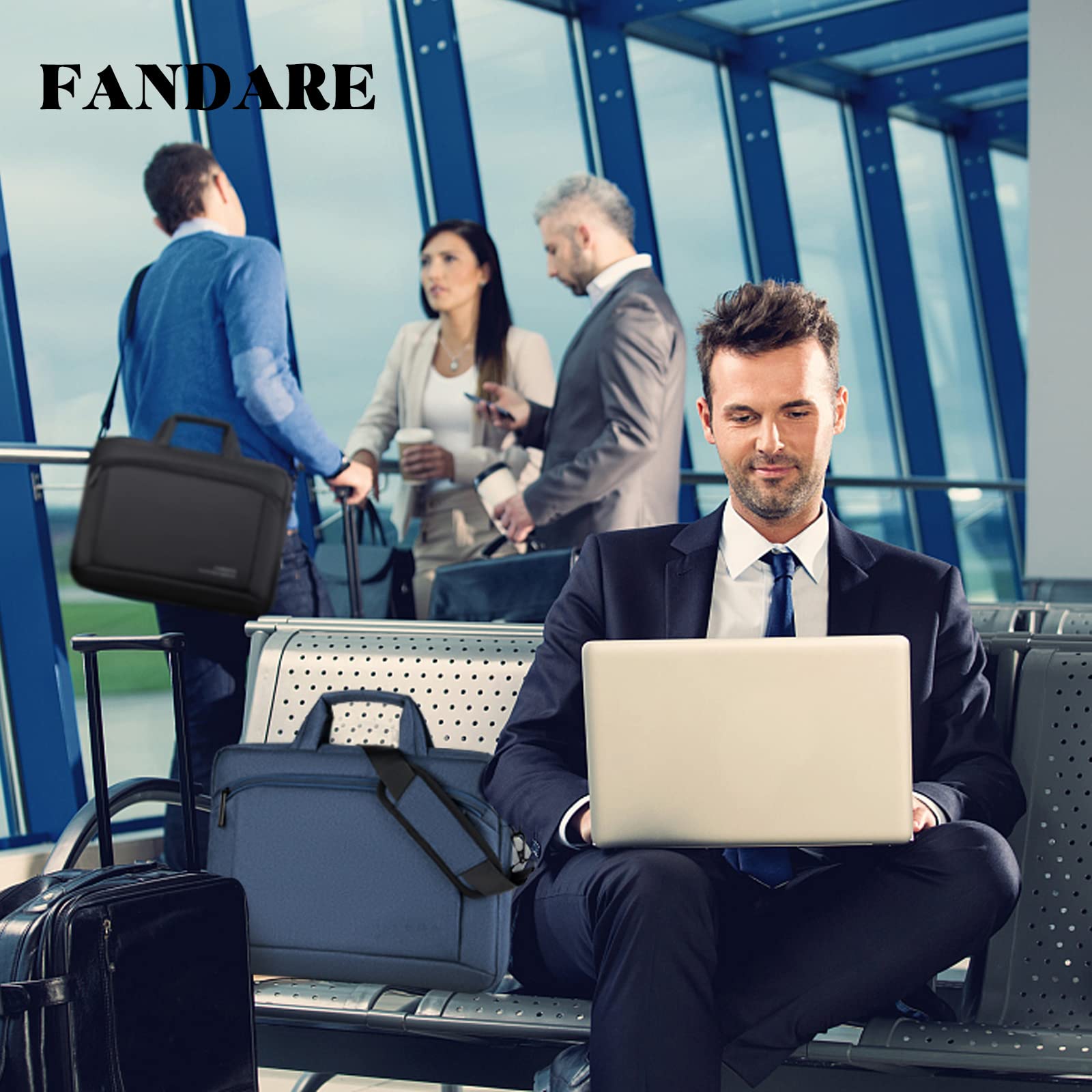 FANDARE Borsa Porta PC Borsa per 15.6 pollice Laptop Borsa Messenger Borsa a Tracolla Ventiquattrore per Donna Uomo Insegnanti Scuola Viaggio Lavoro Università Scuola