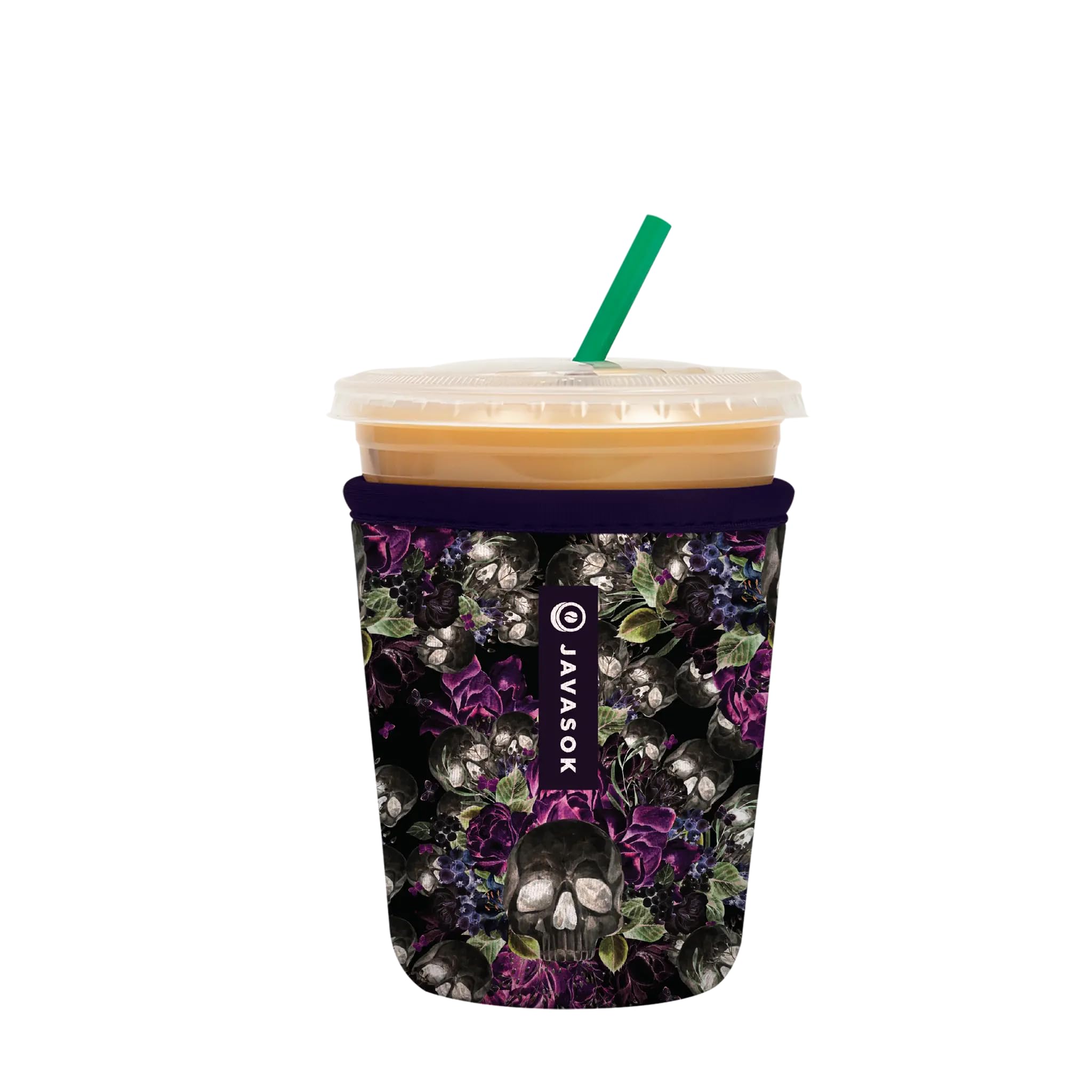 Sok It JavaSok Iced Coffee &amp; Cold Soda Insulated Neoprene Cup Sleeve (After Dark, Small: 16-20oz)
