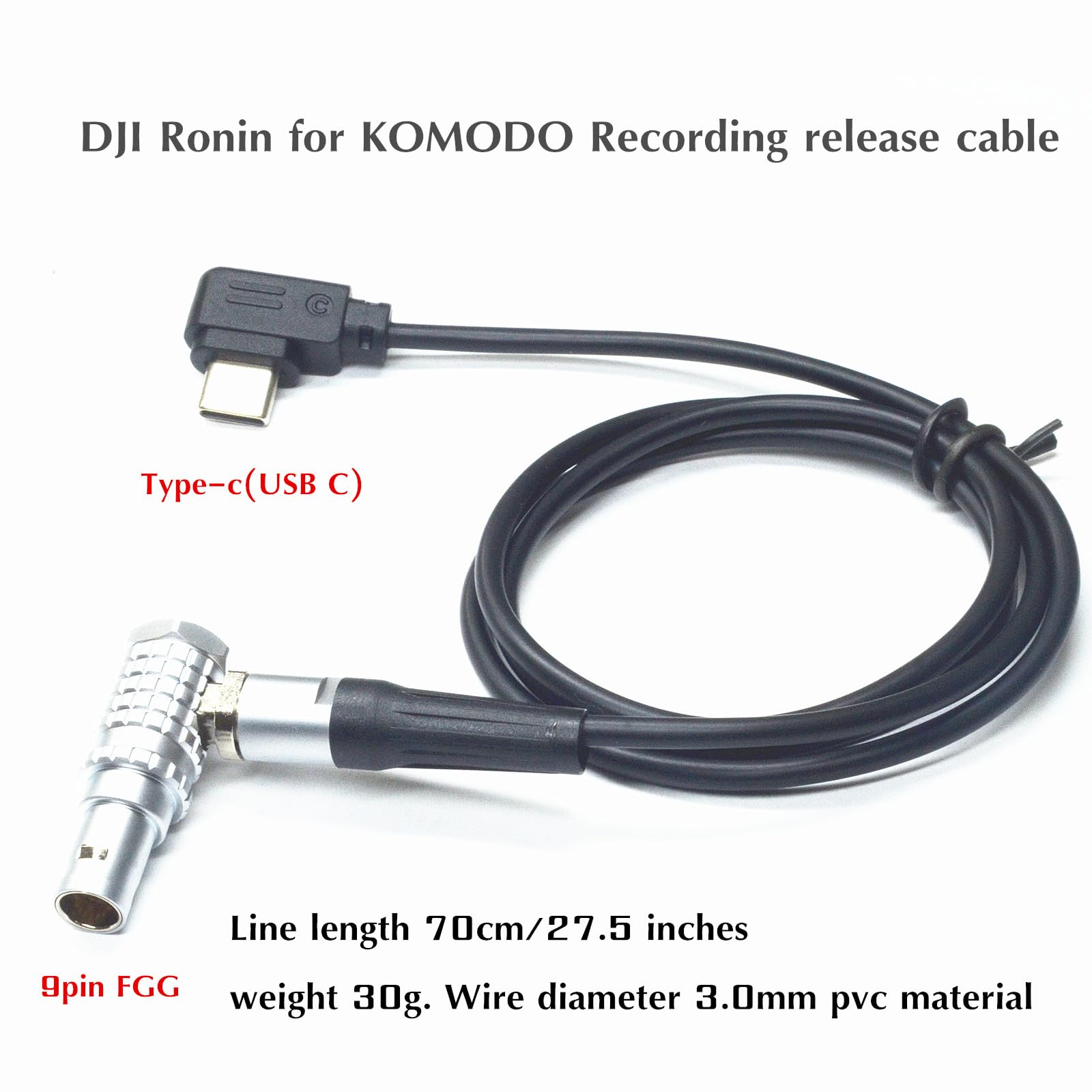 DJI Komodo do Komodo X/V-Raptor 9-pinowy kabel wideo EXT Release Wire Connection DJI Stabilizer Control Cable 70 cm do Ronin-Focus Pro/SC/SC2/RS2/RS3/RS4 (RSS-9pin Komodo)