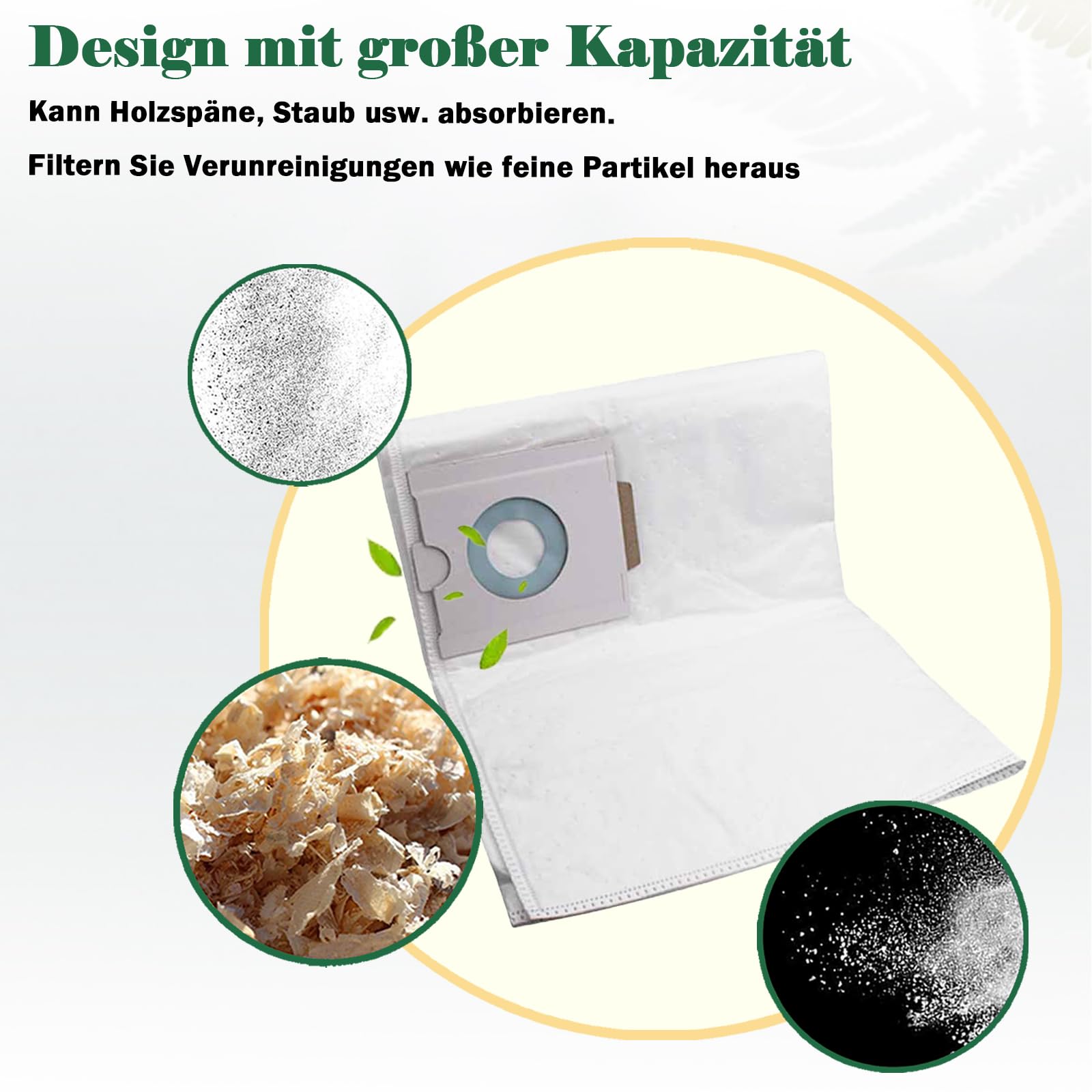 10 sztuk worków do odkurzacza SC FIS-CT 26/5, części zamienne, worki filtrujące SELFCLEAN do Festool CT 26 / CTM 26 E/CTL 26 E CLEANTEC, akcesoria o dużej pojemności (496187 worek zapasowy)