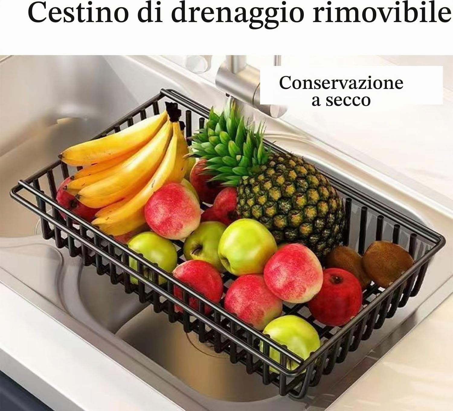 Un rack di stoccaggio in metallo robusto e durevole con 4 strati e 4 cesti a maglia, dotato di rulli e altezza regolabile di 5 centimetri, adatto per garage e cucine (nero, 32x12.6x53in/80x32x135cm)