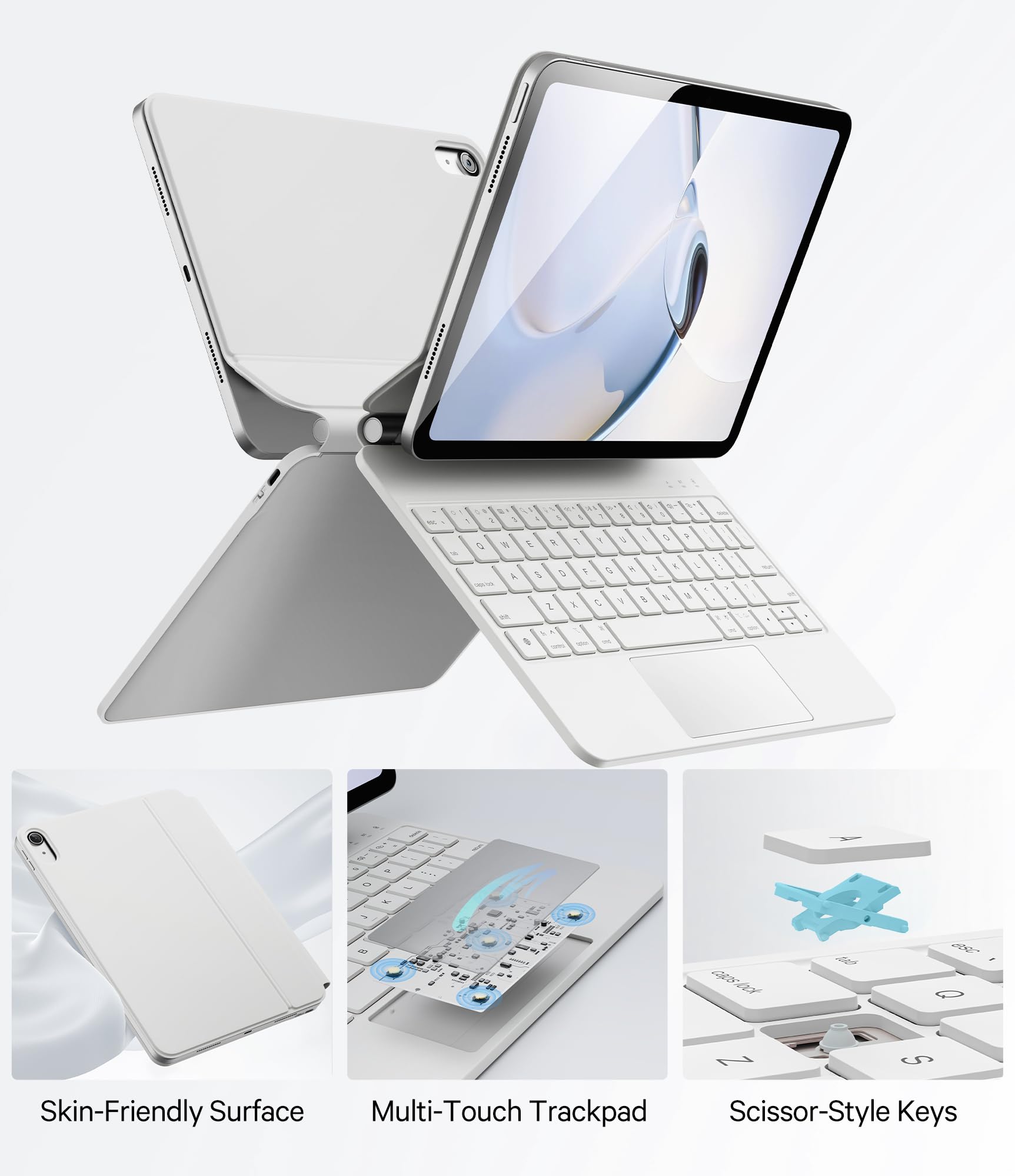 GreenLaw iPad 10th Generation Keyboard 2022, Magic-Style Magnetic
