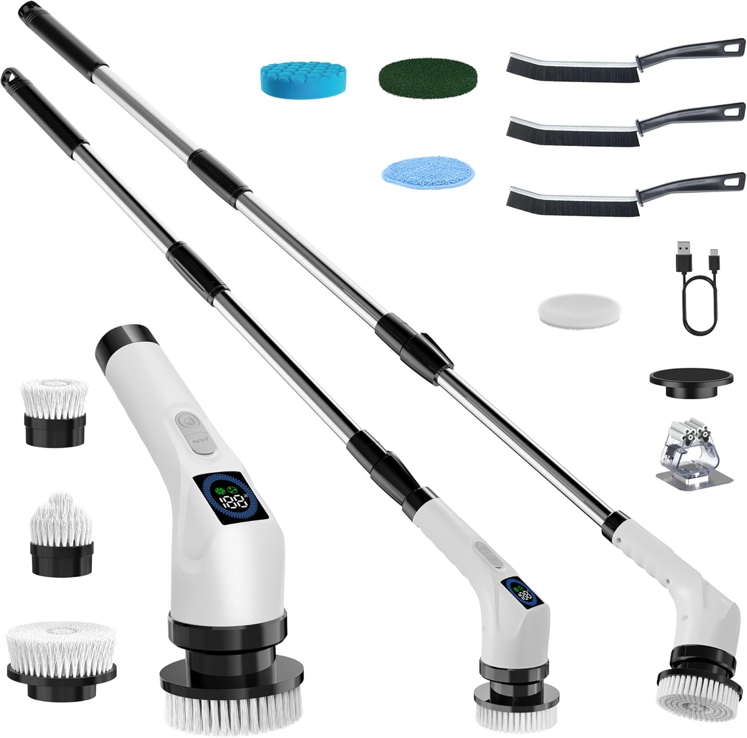 Cepillo de limpieza eléctrico giratorio (54 pulgadas)