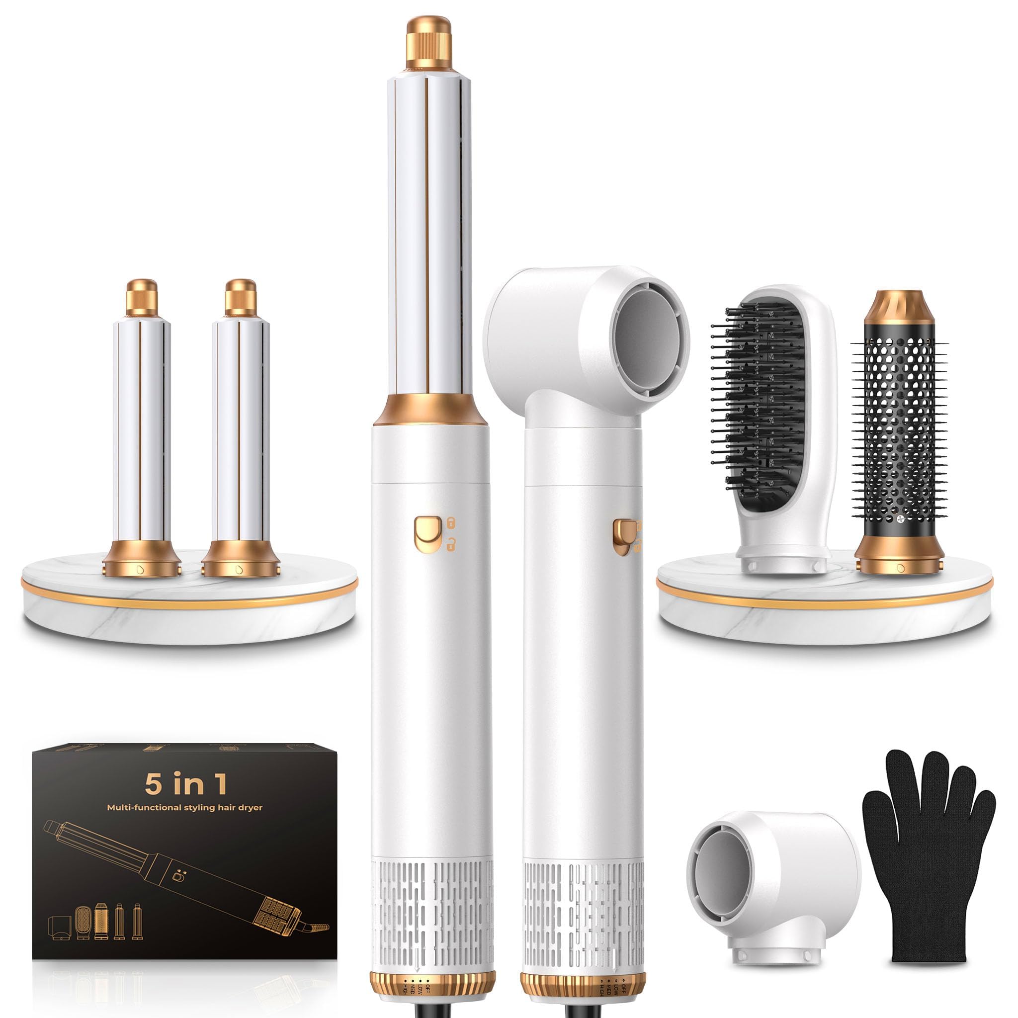 Photo 1 of OKWRAP 5-in-1 Blow Dryer Brush Set