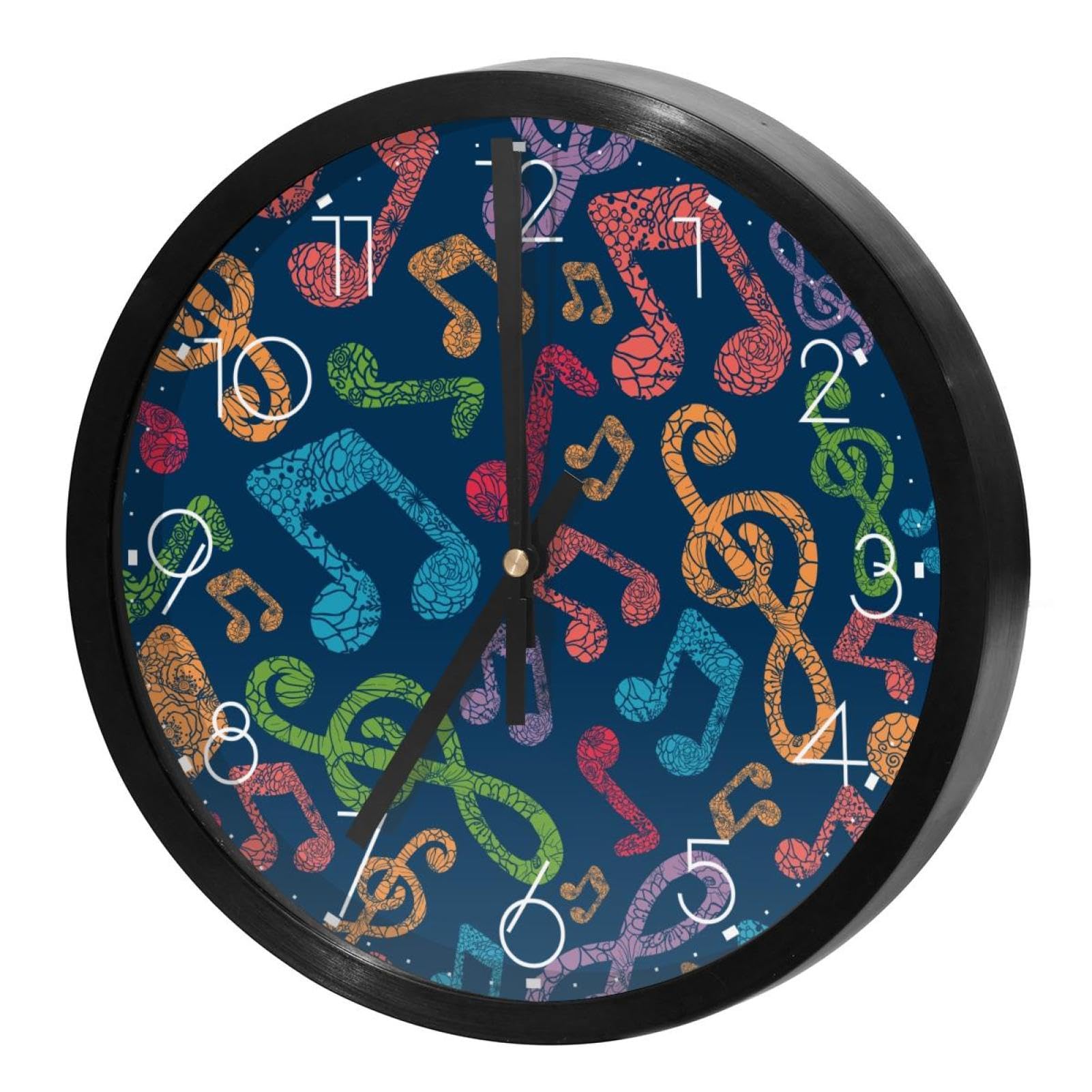 Horloge murale sans tic-tac silencieuse et colorée pour dormir calme