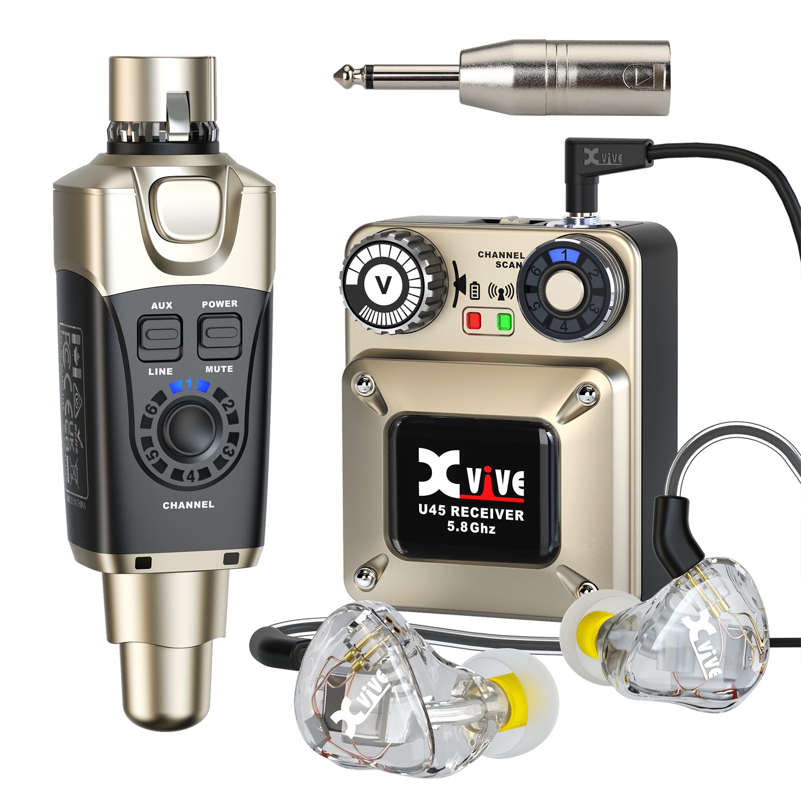 Amazon.com: Xvive U45T9 Wireless in Ear Monitor System 5.8ghz with
