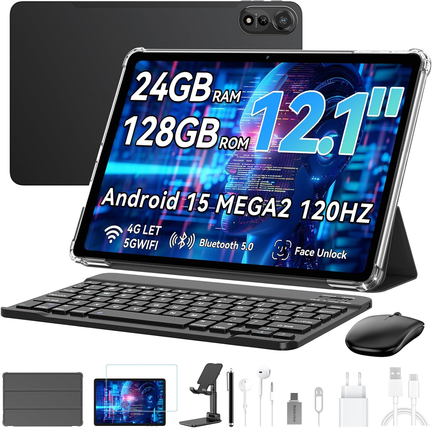 Tablet Blackview Mega2 de 12″ Android 15 24GB+128GB por 158,39€ (precio al tramitar pedido)