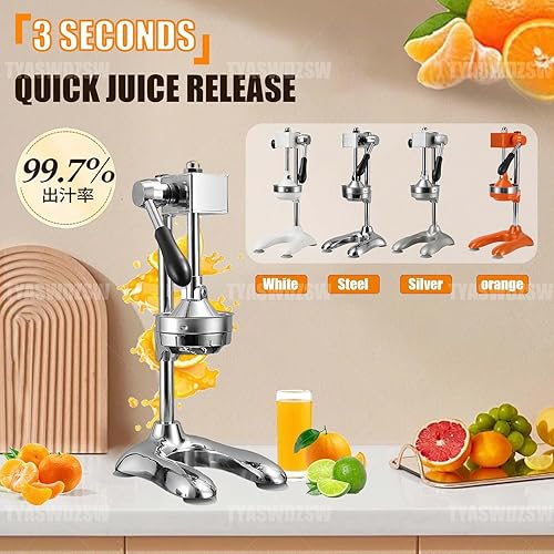 Miniatura 2 de Heavy Duty Stainless Steel Citrus Juicer Manual Press - Commercial Hand Squeezer Pomegranate juice extractor for Lemon Orange Lime Pomegranate High