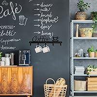 Vista 4 de TOPZEA Soporte para taza de café montado en la pared, estante de metal para tazas con 5 ganchos para almacenamiento de tazas, organizador colgante