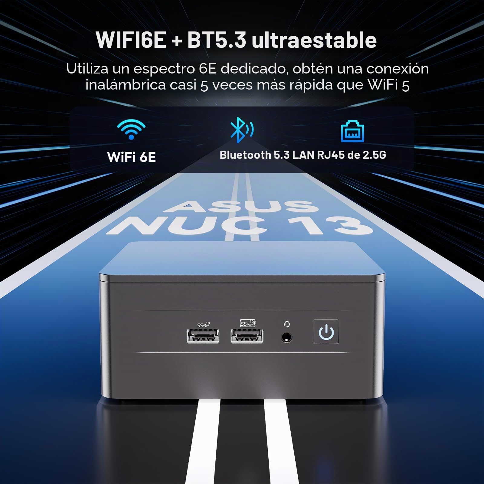 Intel NUC 13 Pro NUC13ANHi5 Arena Canyon, 16GB RAM 512GB SSD, Intel Core i5-1340P, Win 11 Pro Mini computadora de Escritorio, 8K/4K UHD, Gigabit Ethernet/WiFi-6/VESA para