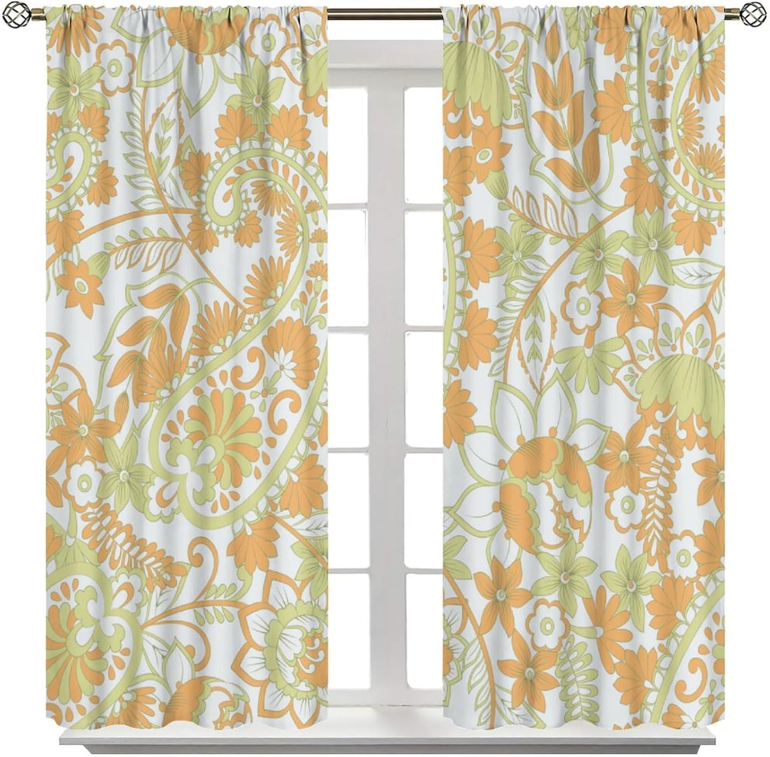 3D Blumenpflanzen Vorhang Verdunkelungsvorhang Mit Ösen Blickdicht Lichtdicht Wärmeisolierend Vorhänge, Für Wohnzimmer Kinderzimmer Schlafzimmer 2 Stück 280X180 cm (B + H)-411446405