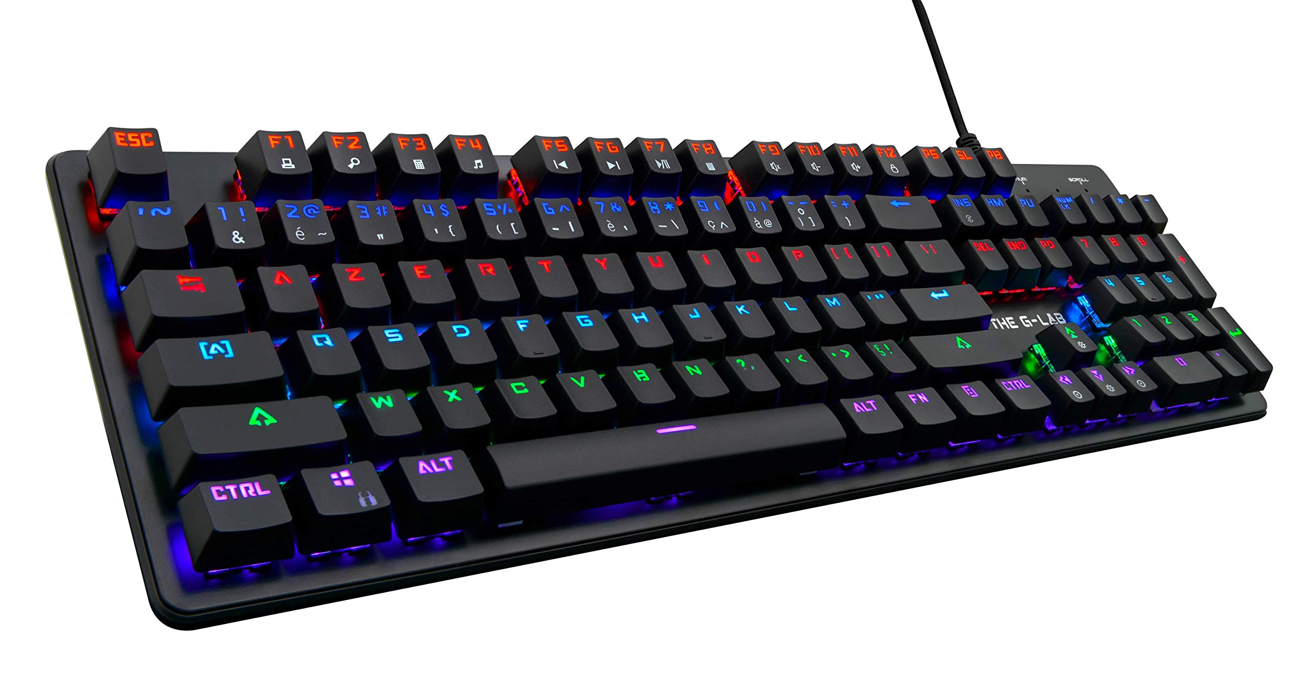 Keyz Carbon V3 Mechanical Gaming Keyboard High-Precision - Blue Switches, Multicolor Backlit Gaming Keyboard, Total Anti-Ghosting – Compatible on PC/PS4/PS5/X One/Series X – New 2021