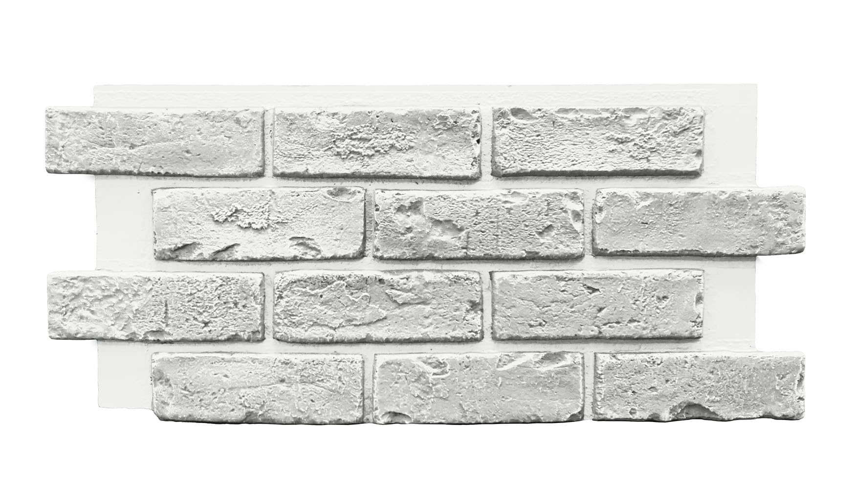 GenStone Faux Brick Half Panel 22.25" x 11.25" in White for Do It Yourself Friendly Home Improvement Projects
