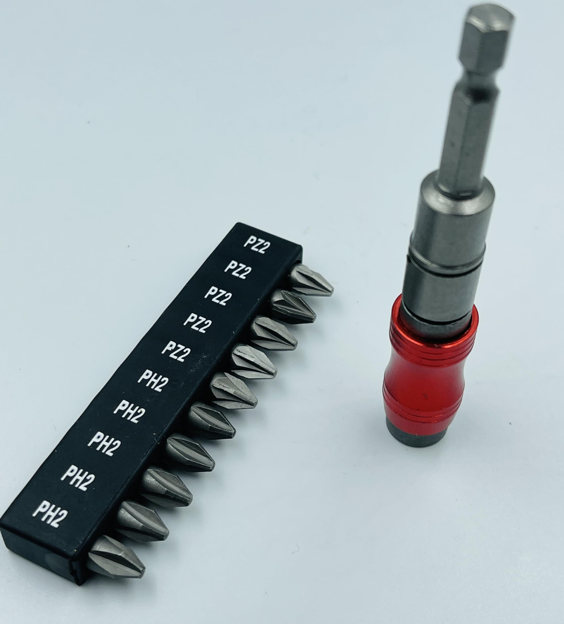 UKDD Angled Bit Holder with 10 bits and 1/4 Magnetic hex Shaft 20* Adjustable Head 1/4" Hex - Image 4