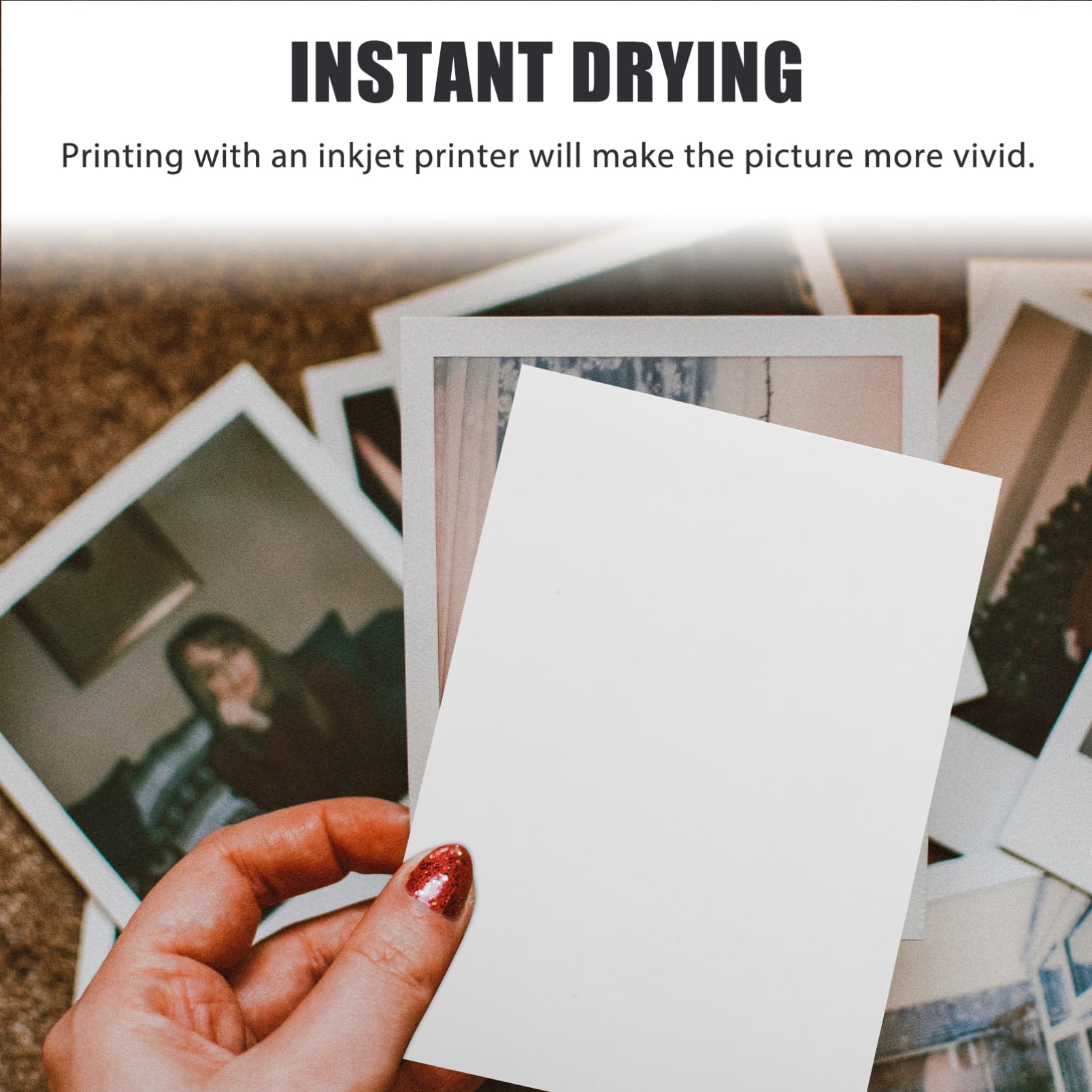 Veemoon Papel Fotográfico Para Impresoras Para Creaciones Artísticas Y Resistente Al Agua Y Alta Absorción De Tinta 100 Hojas*5