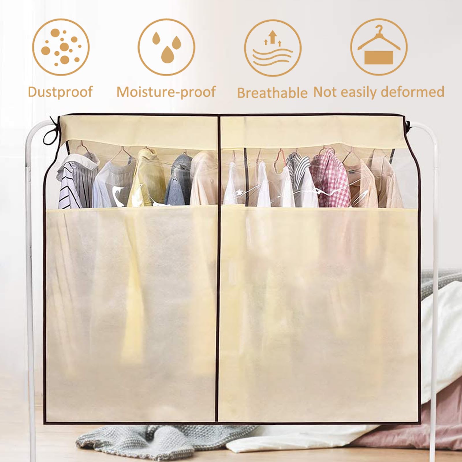 Copripolvere per Appendiabiti, 90 X 110 Cm Copertura Protettiva per Stand
