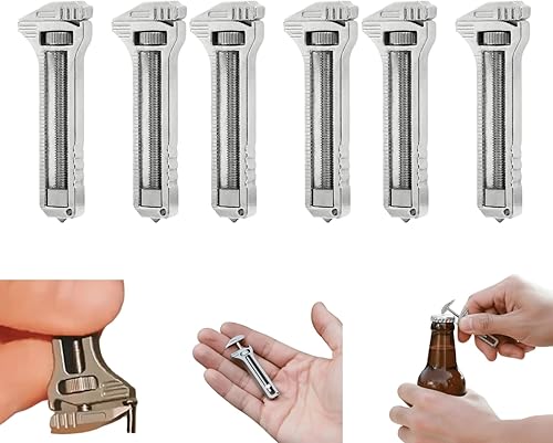 Multiherramienta compacta de titanio, mini llave multiherramienta portátil, llave pequeña multifuncional ajustable, llavero de herramienta de