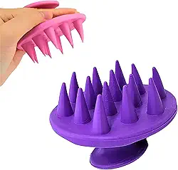 Escova Massageadora de Silicone para Couro Cabeludo, Anti Caspa e Queda, Estimula a Circulação, Limpeza Profunda e Relaxante, Compacta, Ideal para Todos os Tipos de Cabelo e Pets, Design Ergonômico - SU REAL STORE®