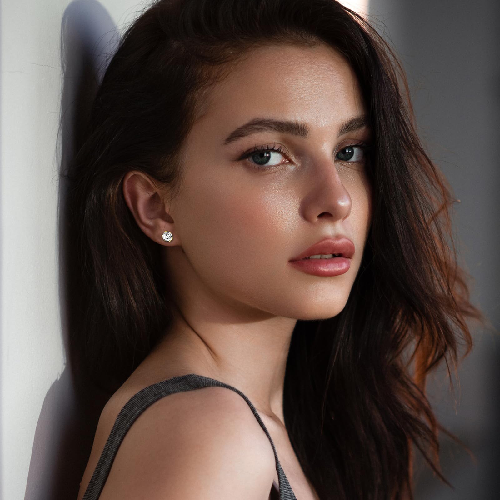 ONESING 12 Pairs Stud Earrings for Men Stainless Steel Mens Earrings Studs Hypoallergenic Cubic Zirconia Earrings for Women Men