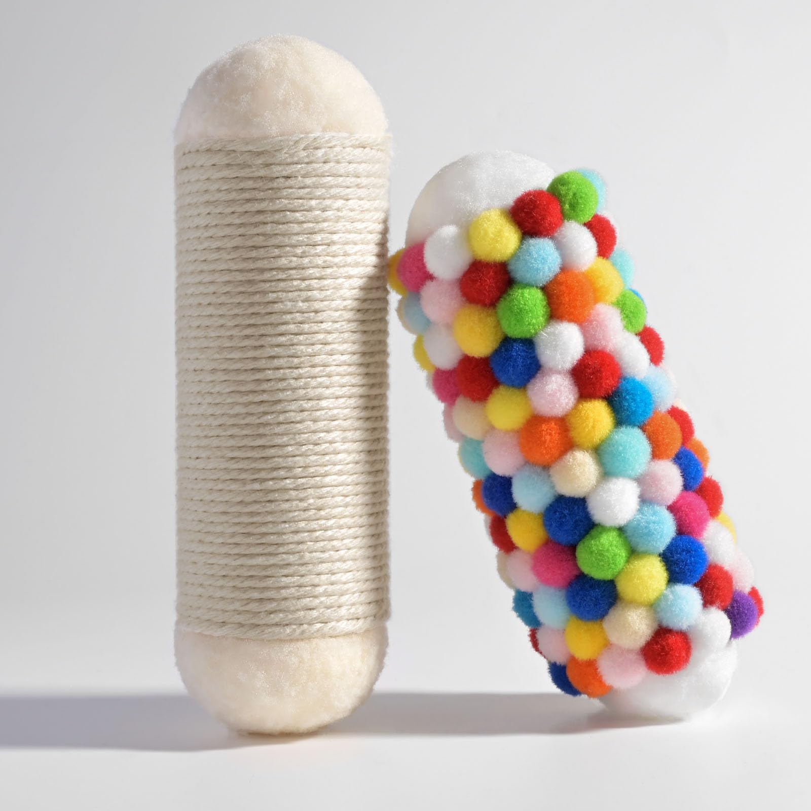 Bouiexye 2 Pieces Handmade Rope Textured Adults Autism Fidgets for Anxiety and Stress Autism Sensory Toys for Autistic Anxious Adults Classroom Educational Tool (Beige Multicolor)
