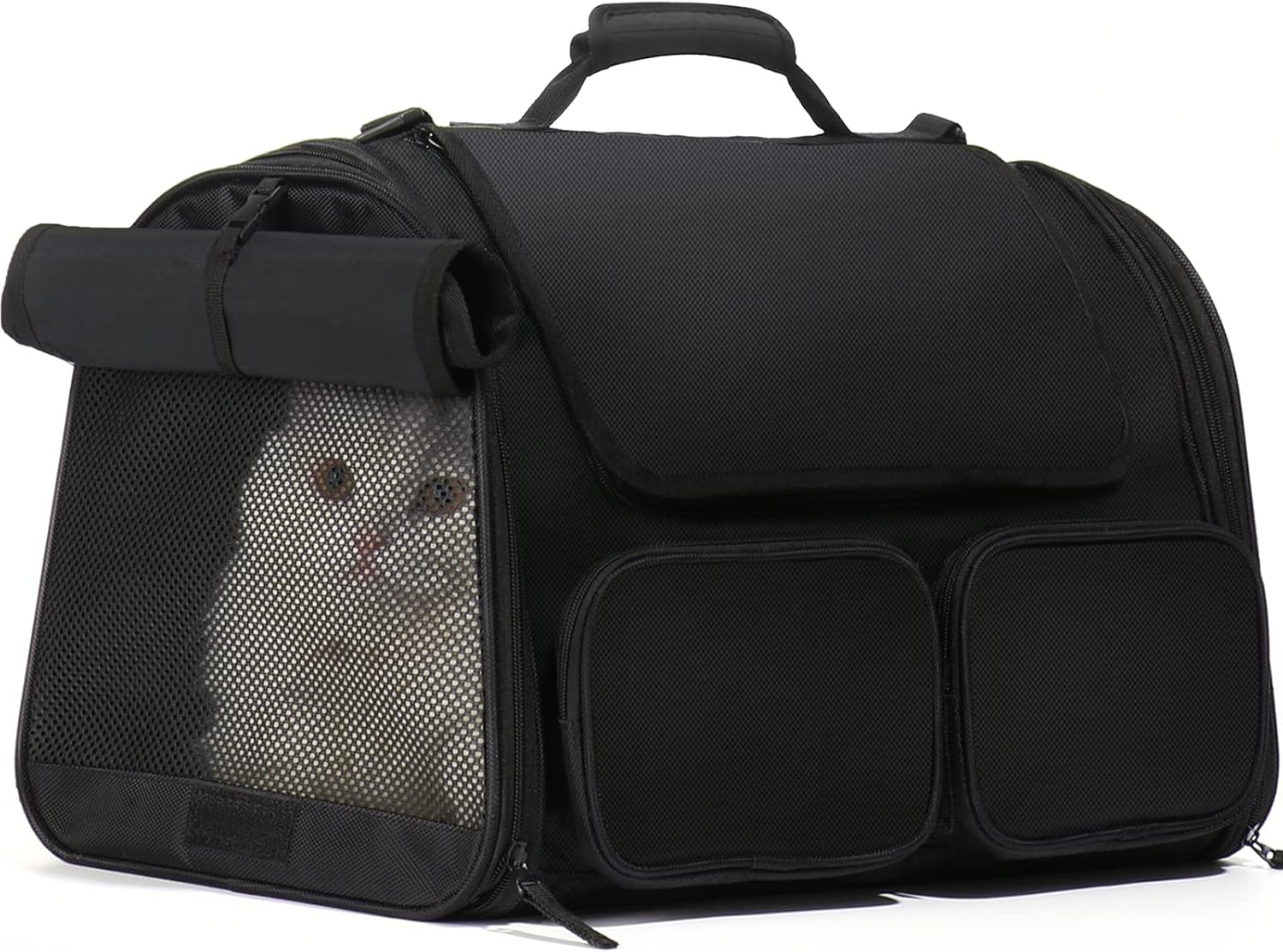 FUKUMARU Cat Carrier Airline Approved, Soft Sided Dog Carrier, Collapsible Cat Travel Bag, Under 44 lb Small Medium Large Pet Carrier,…