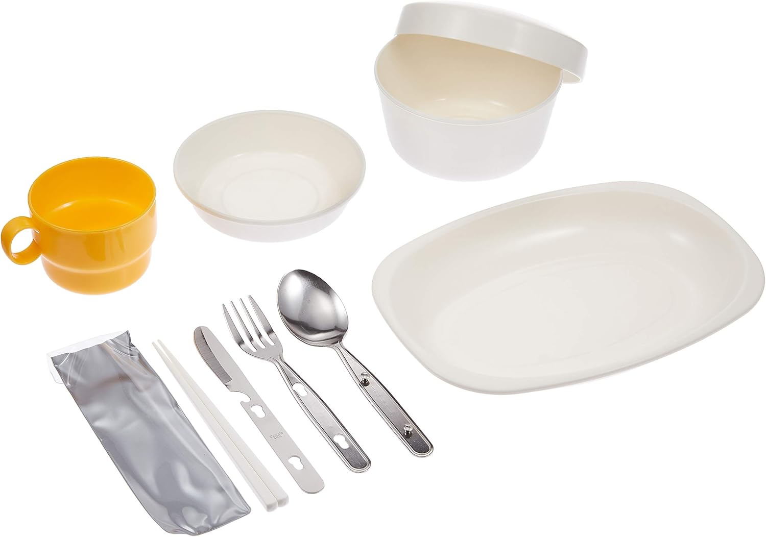 Captain Stagg (CAPTAIN STAG) Tableware Set for Outdoor Gear one Person Leisure Mate Set Bag with M-7839