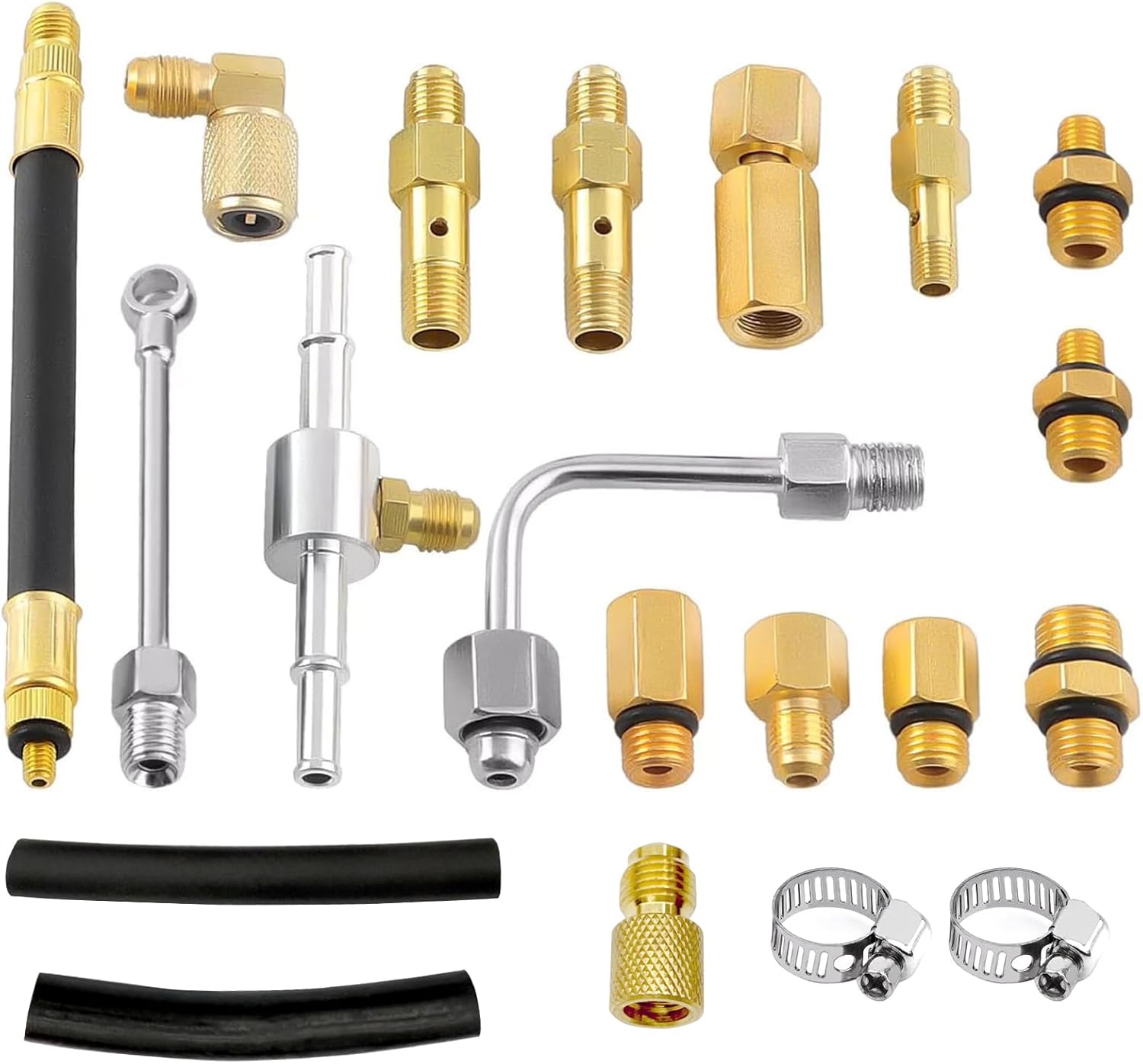 BETOOLL Digital Fuel Pressure Gauge - Black Case Fuel Pressure Test Kit - Fuel Injector Injection Pump Pressure Tester Tools 0-300PSI for Cars and Trucks