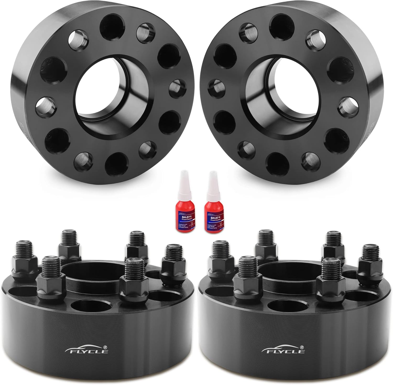 FLYCLE 2‘’ 6x120 Hubcentric Wheel Spacers for 2015-2023 Colorado,2015-2022 Canyon, 2 inch 6x120mm Wheel Spacer with M14x1.5 Studs 66.9mm Hub Bore for Acadia Blazer XT5 XT6