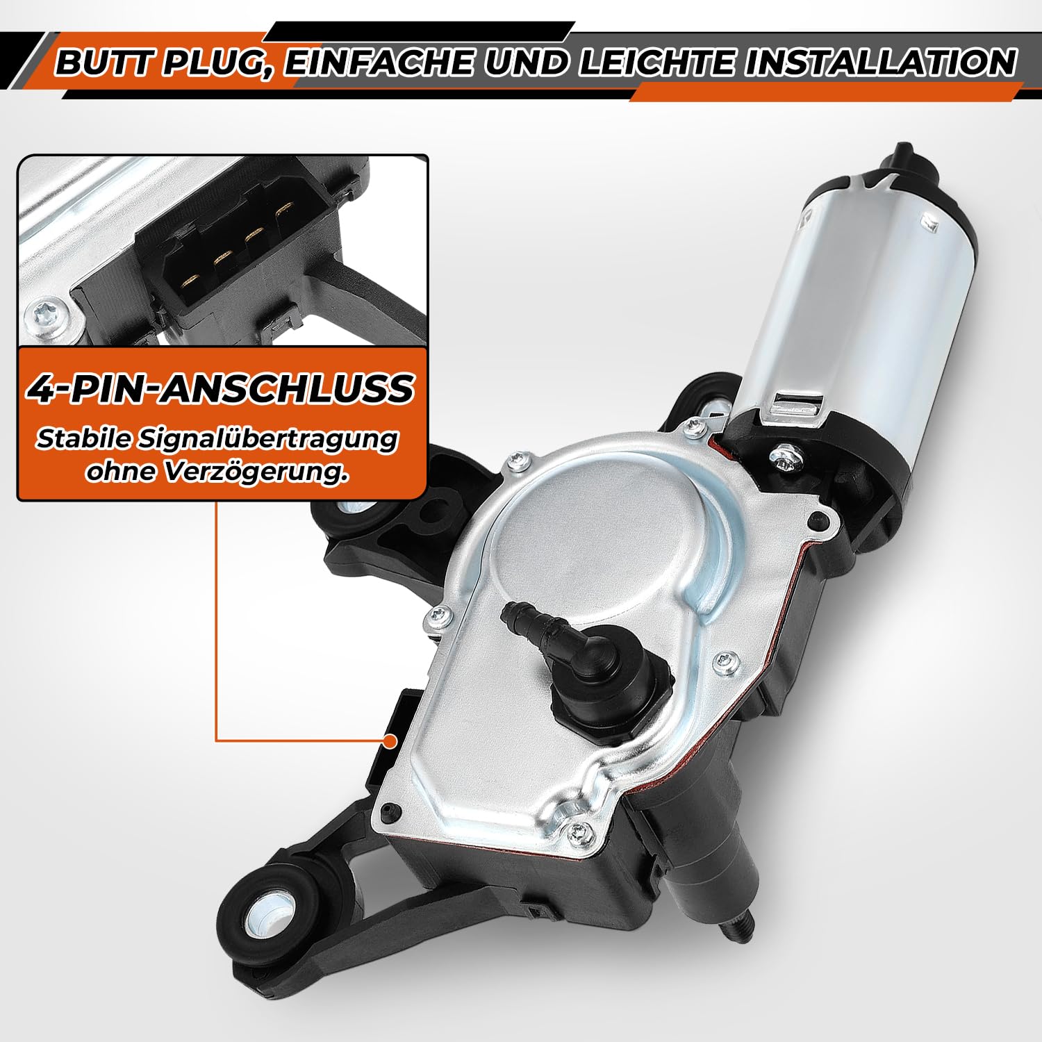 Wischermotor Hinten Scheibenwischermotor Kompatibel mit Audi A3 8P A4 A6 Q5 Q7 Heckscheibenwischermotor 8E9955711A 8E9955711E