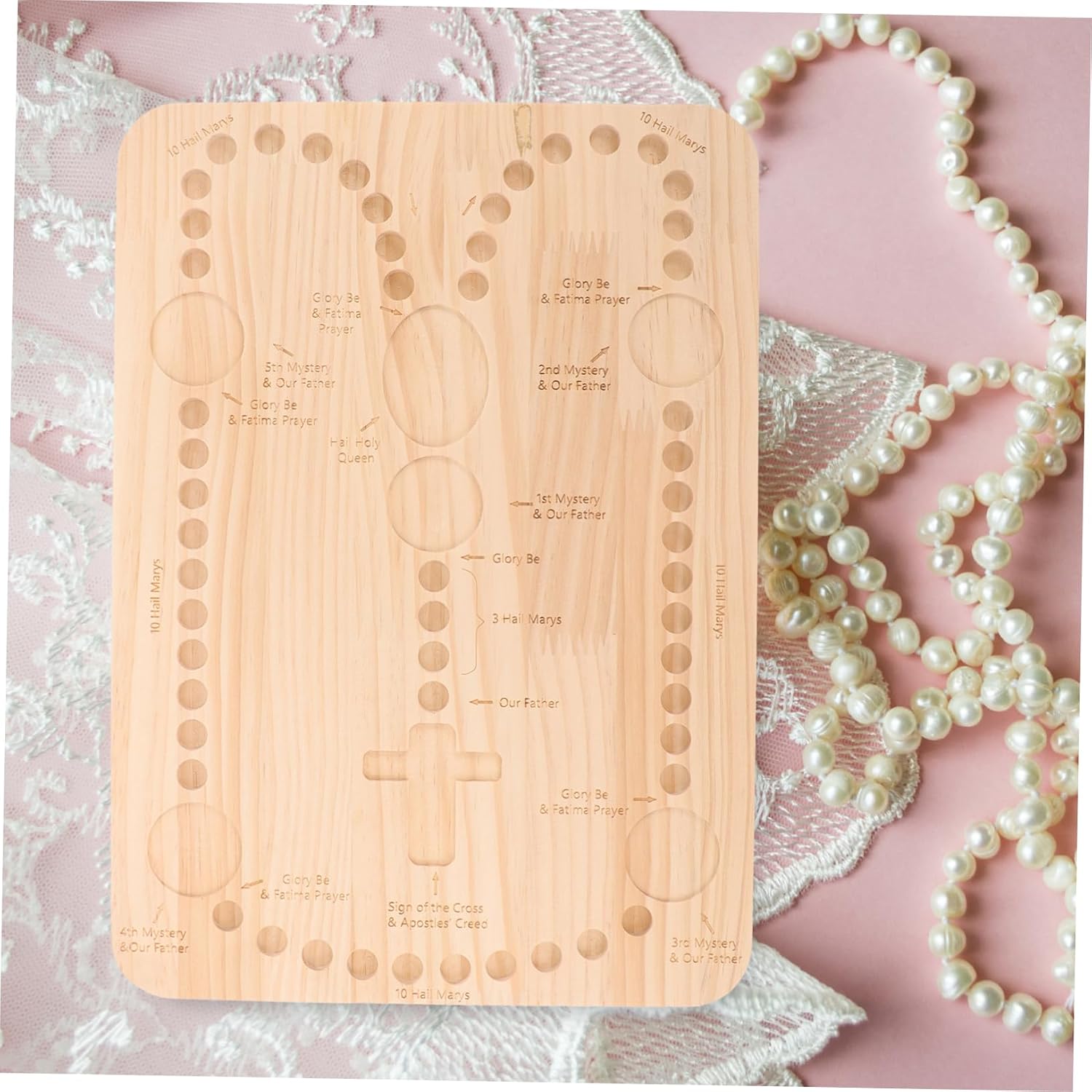 Wooden Bead Tray Necklace Making Board for DIY Jewelry