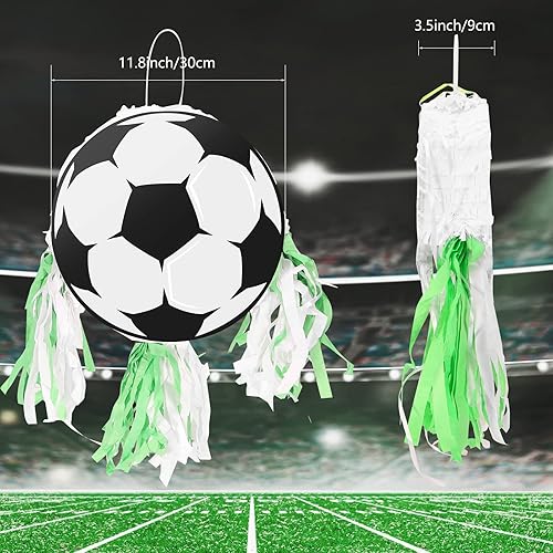 Miniatura 3 de Auihiay Piñata de pelota de fútbol para niños, piñata de fútbol con calcomanías de números, piñata de pelota de fútbol para decoración de fiestas de
