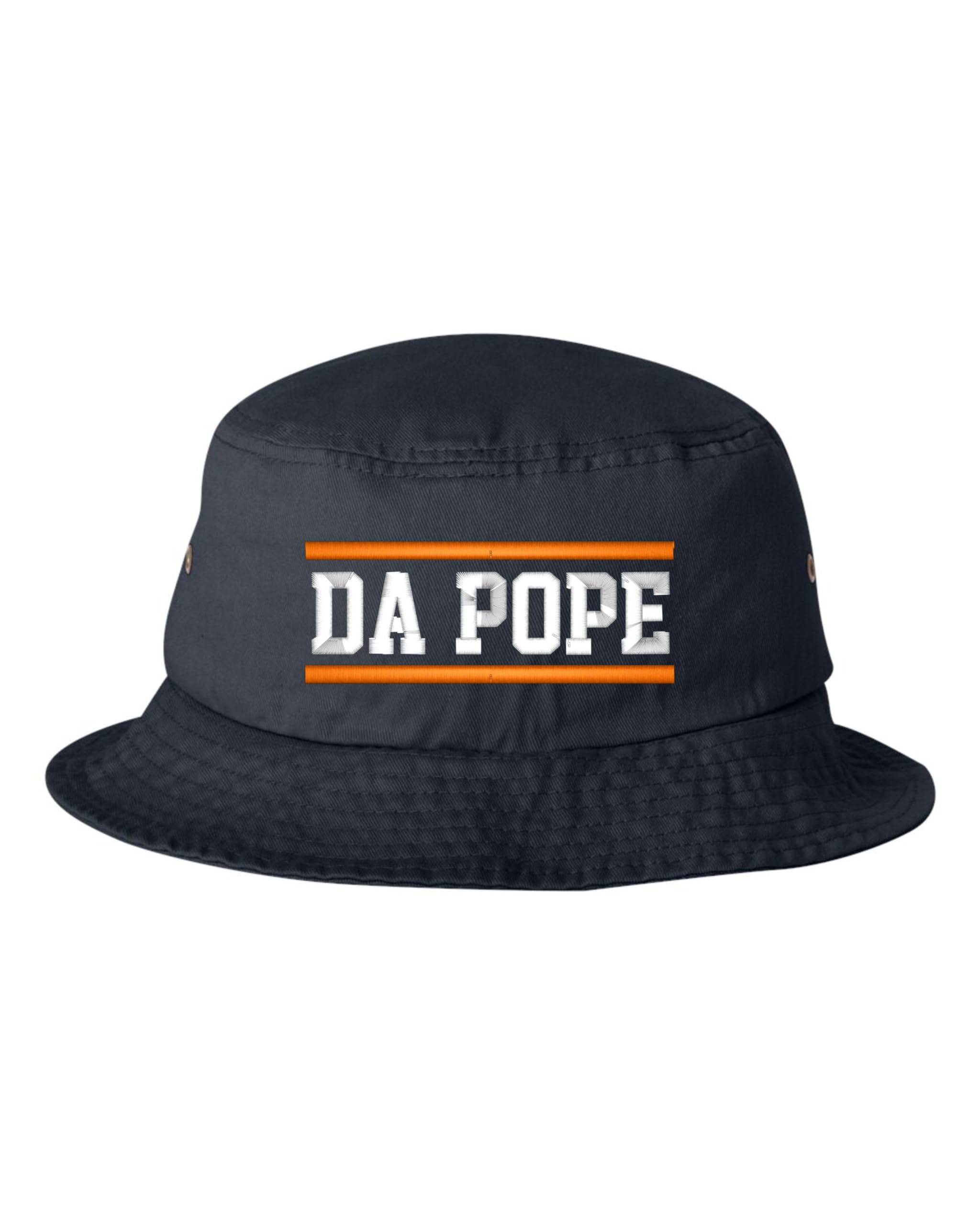 One Size Navy Bucket Da Pope Funny Chicago Pope Leo Embroidered Cap Dad Hat