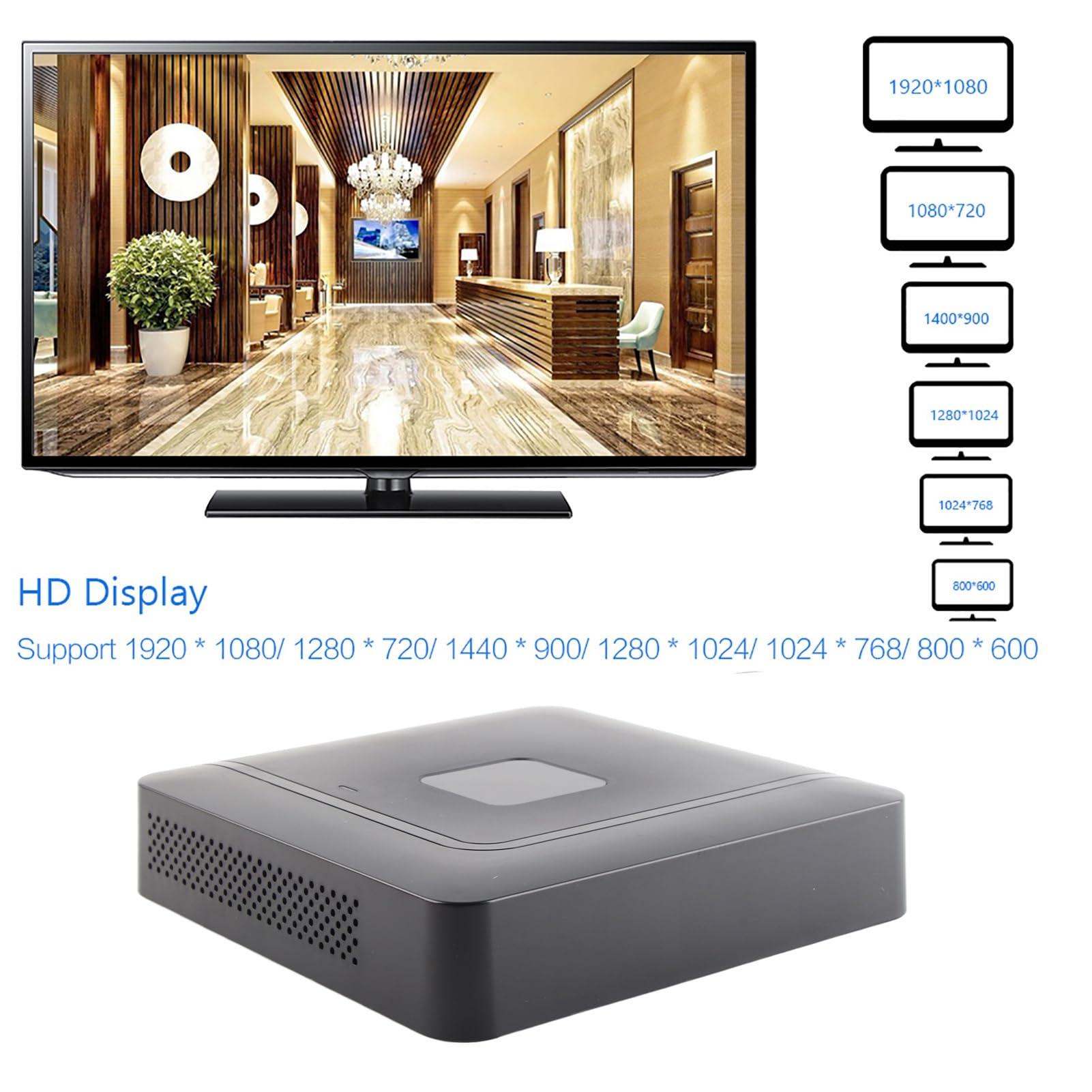 Enregistreur CCTV de sécurité 4 canaux 4CH CCTV de sécurité AHD/CVI/TVI/DVR/NVR Enregistreur vidéo en Temps réel 5-en-1 100-240V(100-240V EU)