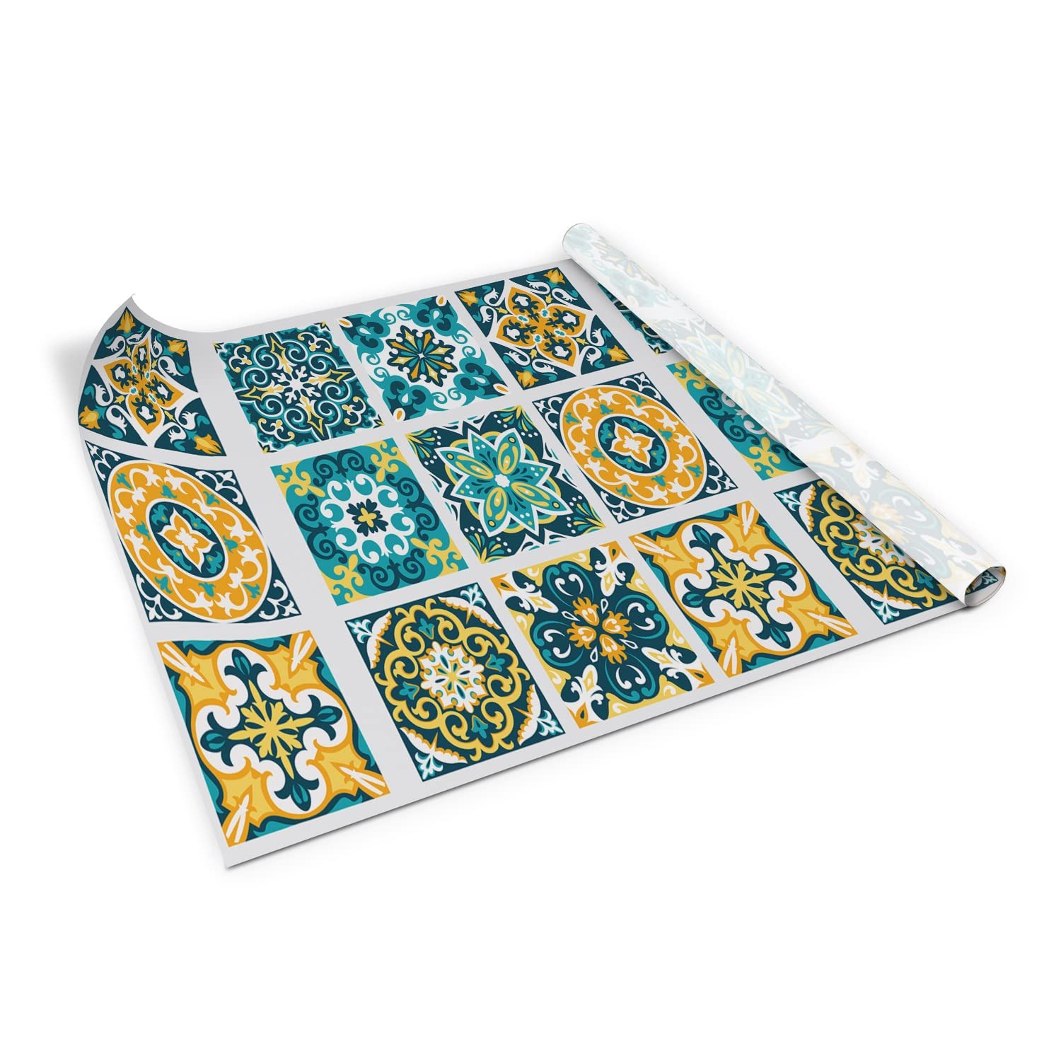 Pegatina para cómoda de salón con estampado de azulejos