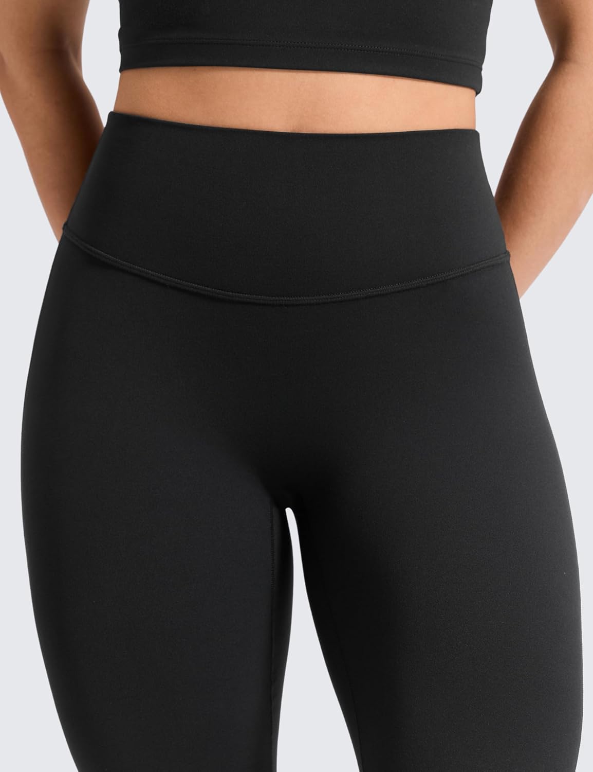 CRZ YOGA Softretch No Front Seam Flare Leggings 31" - High Waisted Yoga Pants for Women Lounge Buttery Soft Comfy Casual - Image 4