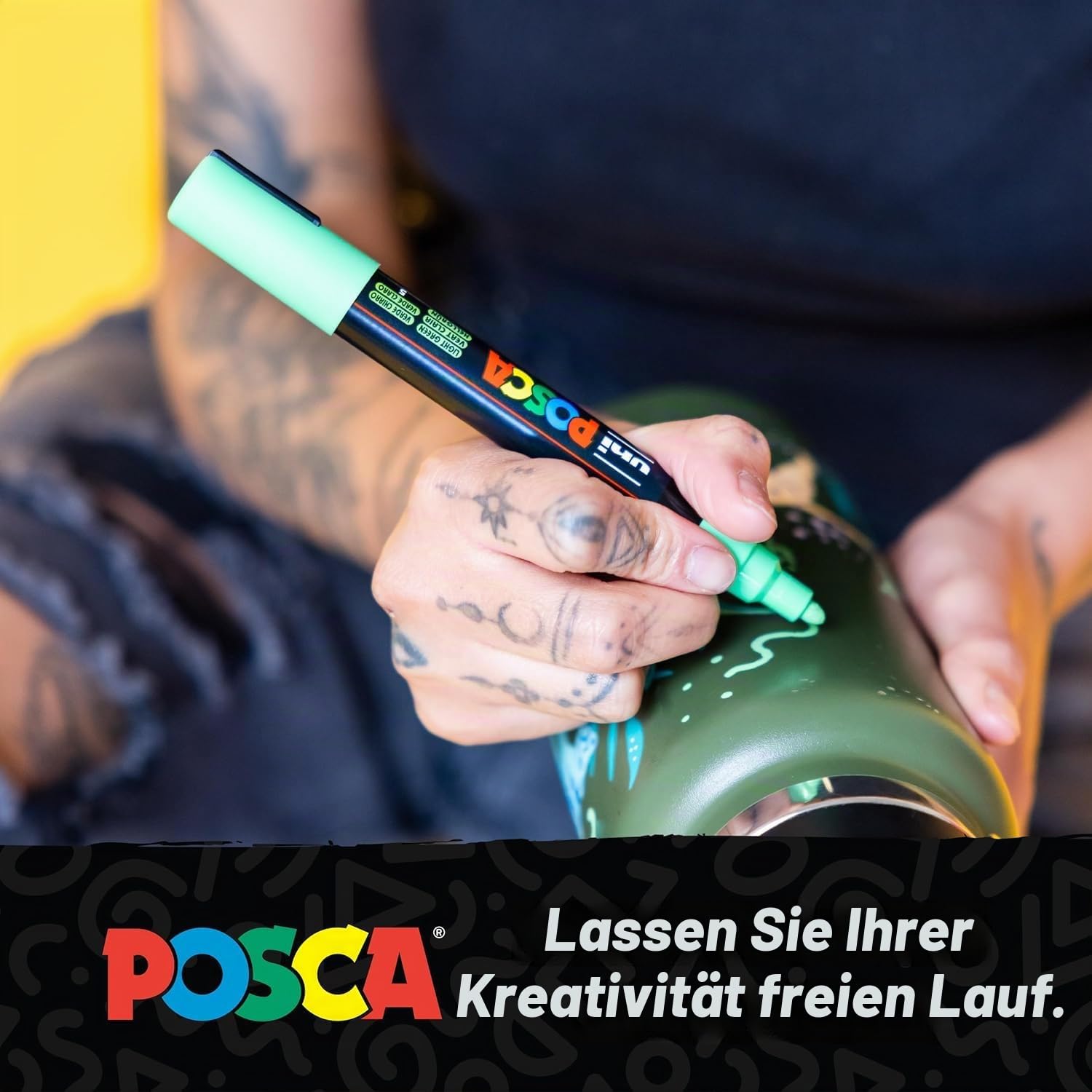 POSCA 186508 - POSCA Marker mit feiner Rundspitze, 8er Set, Grundfarben