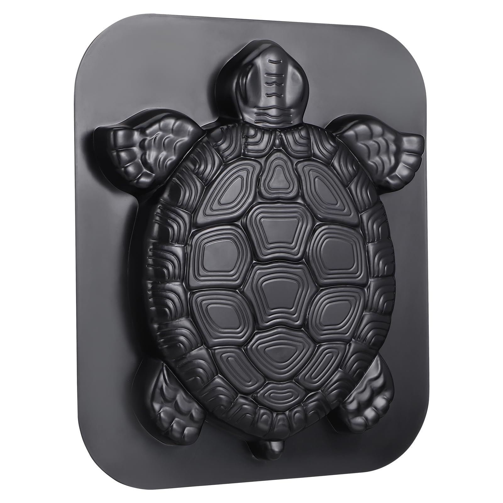 TOVINANNA Turtle Shape Concrete Paving Mold, DIY Patio Paving Stone Maker, Black ABS Plastic, Reusable Garden Lawn Driveway Paver