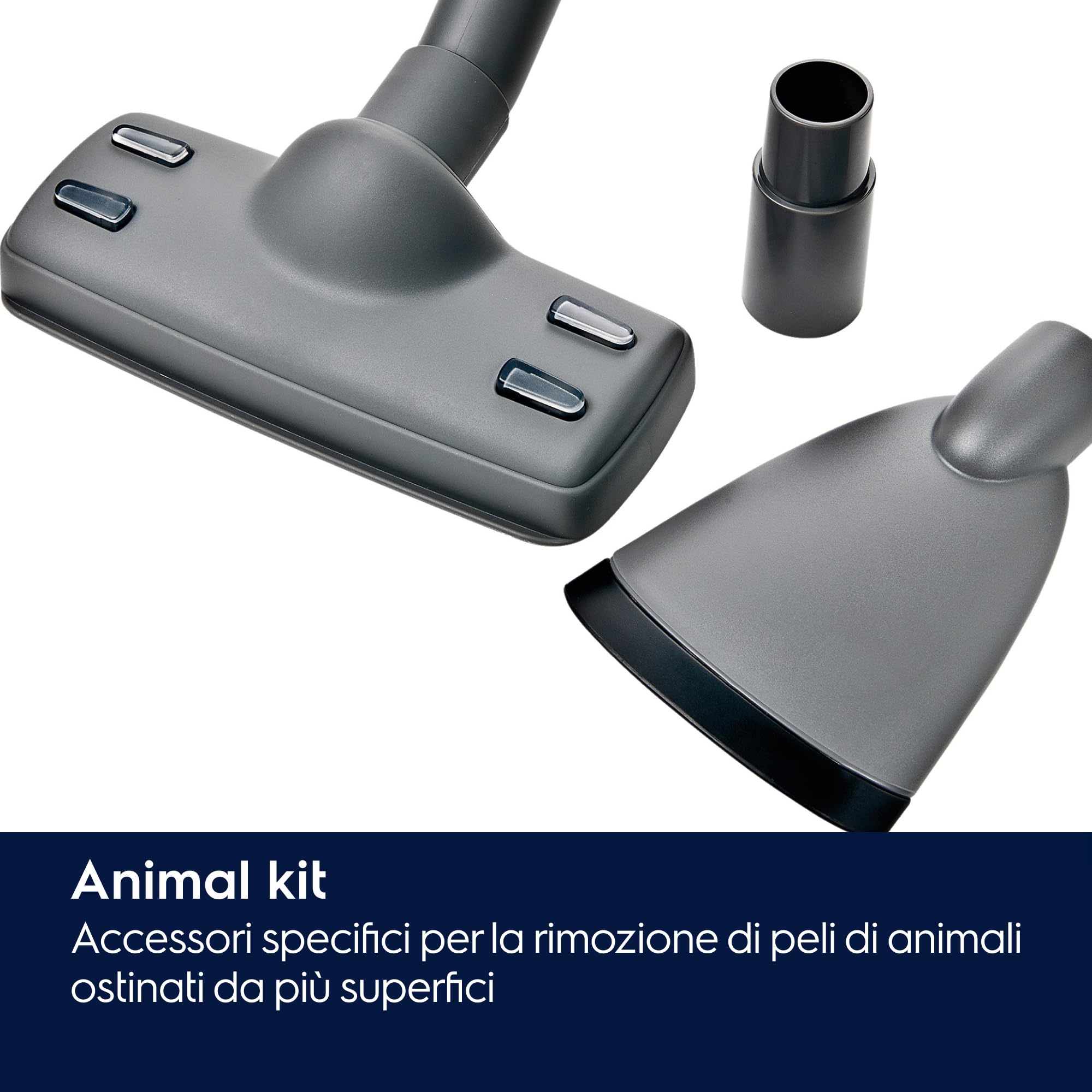 Electrolux EL61A4UG Aspirapolvere senza sacco Serie 600, Aspirapolvere Potente 700W con Accessori, Elevata Filtrazione, 1.6 Litri, 74 dB(A), Urban Grey