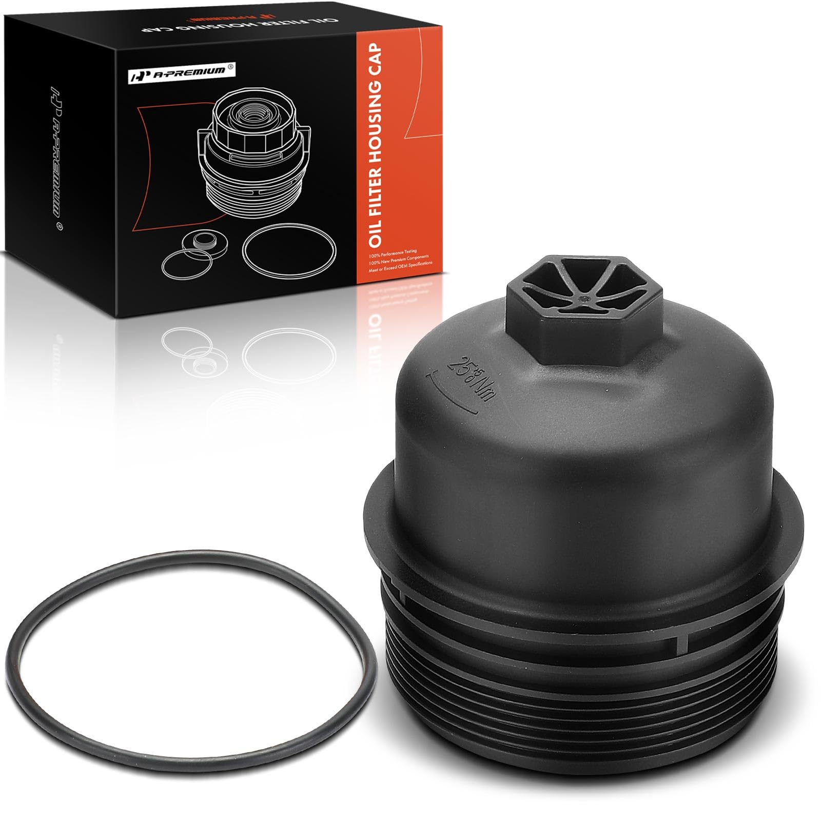 A-Premium Oil Filter Housing Cap Assembly Compatible with Chevrolet Colorado 2016-2022 & GMC Canyon 2016-2022, 2.8L