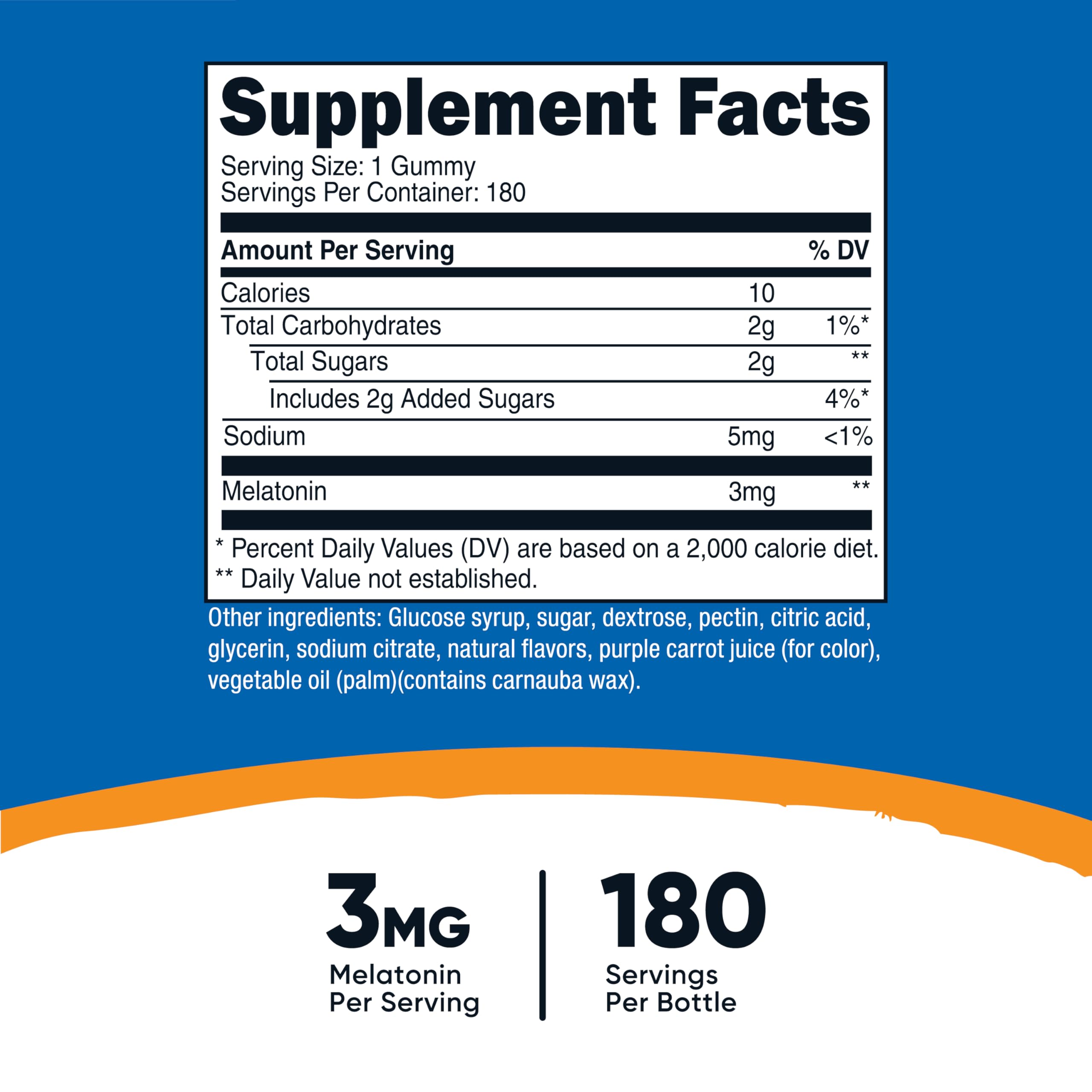 Nutricost Melatonin (3mg) 180 Gummies, Strawberry Flavored, Gluten Free — Amazon image 2