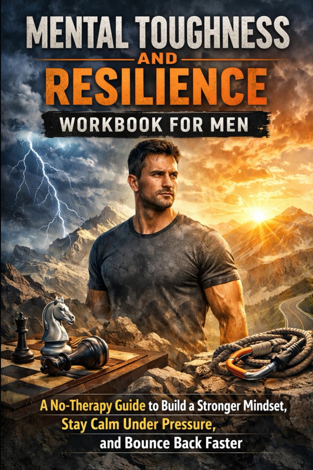 Mental Toughness and Resilience Workbook for Men: A No-Therapy Guide to Build a Stronger Mindset, Stay Calm Under Pressure, and Bounce Back Faster