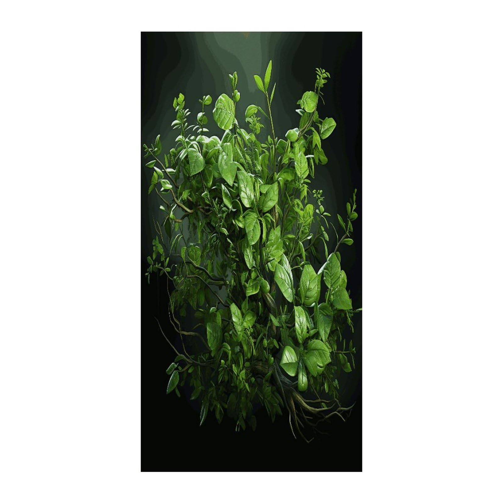 Fekiloot Style Green Leaves Door Curtain Room Divider Curtains